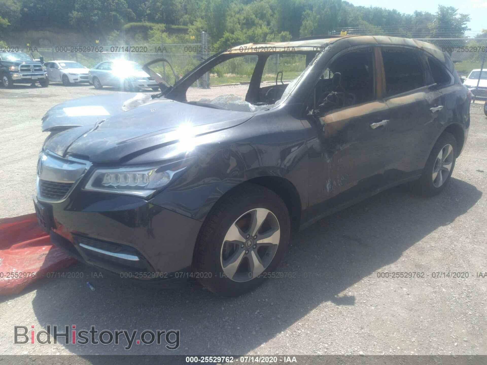 2014 Acura MDX - VIN: 5FRYD3H25EB020914 - Фото 2