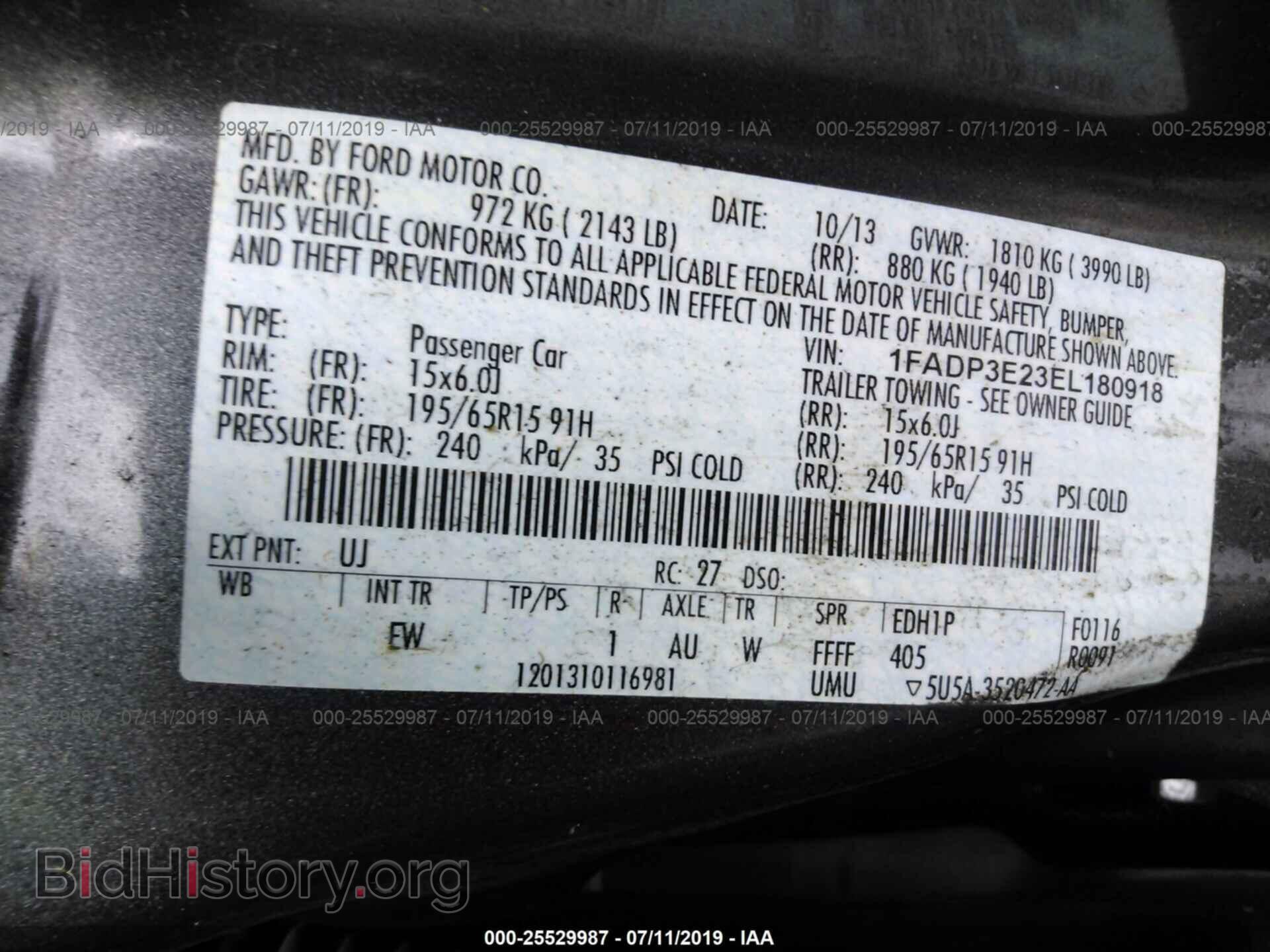 2014 FORD FOCUS - VIN: 1FADP3E23EL180918 - Photo 9