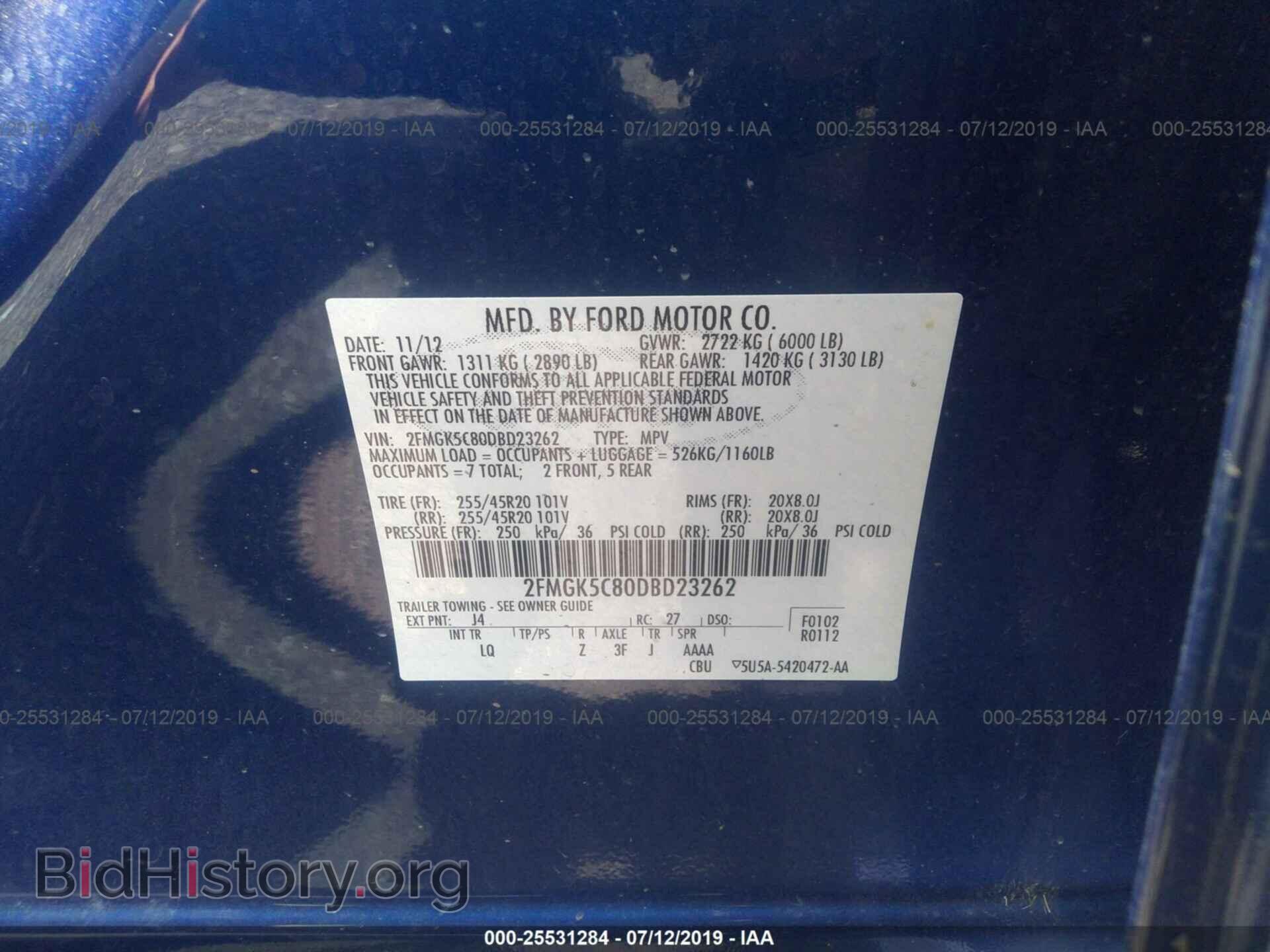 2013 FORD FLEX - VIN: 2FMGK5C80DBD23262 - Photo 9