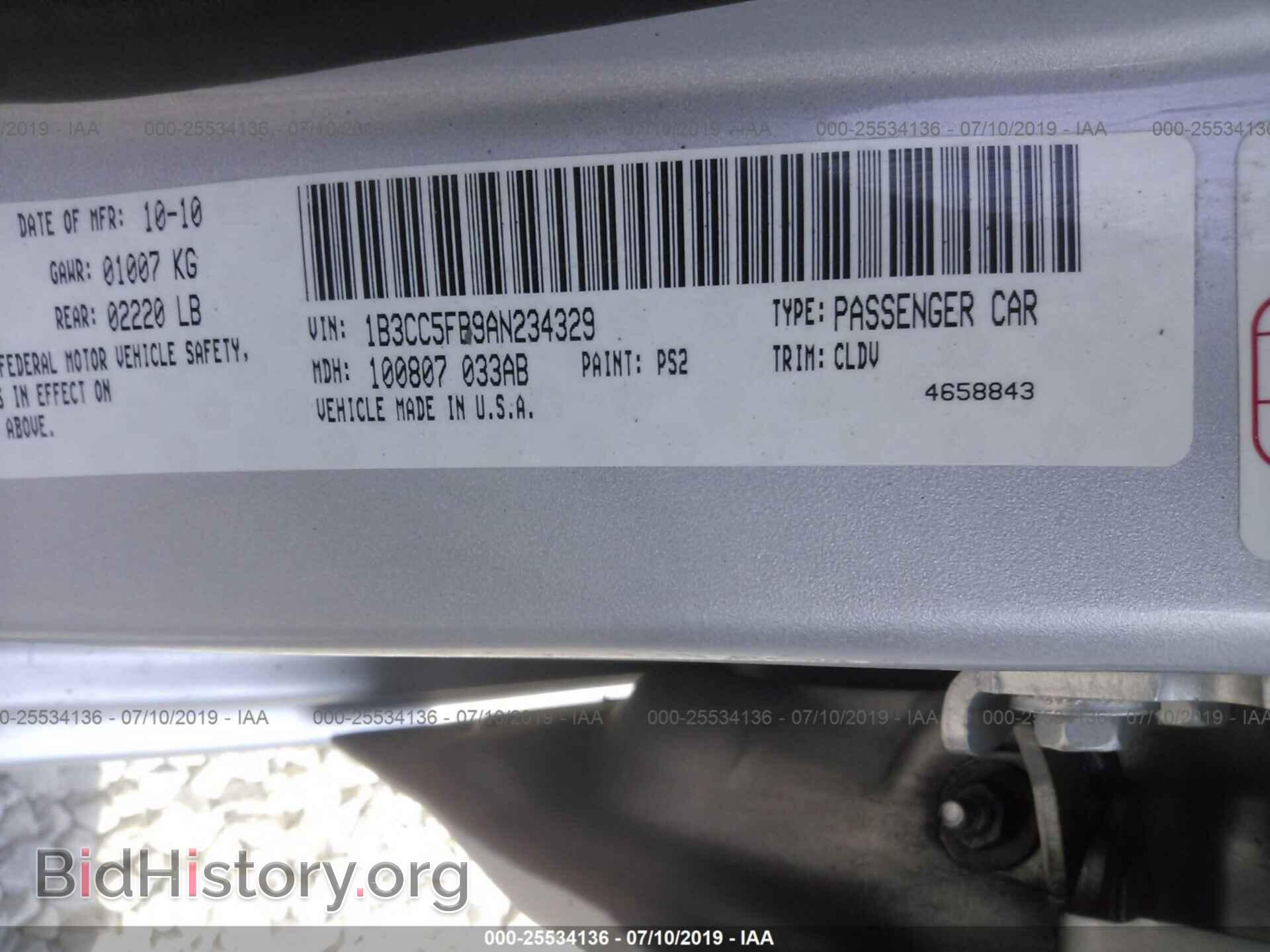 2010 DODGE AVENGER - VIN: 1B3CC5FB9AN234329 - Photo 9