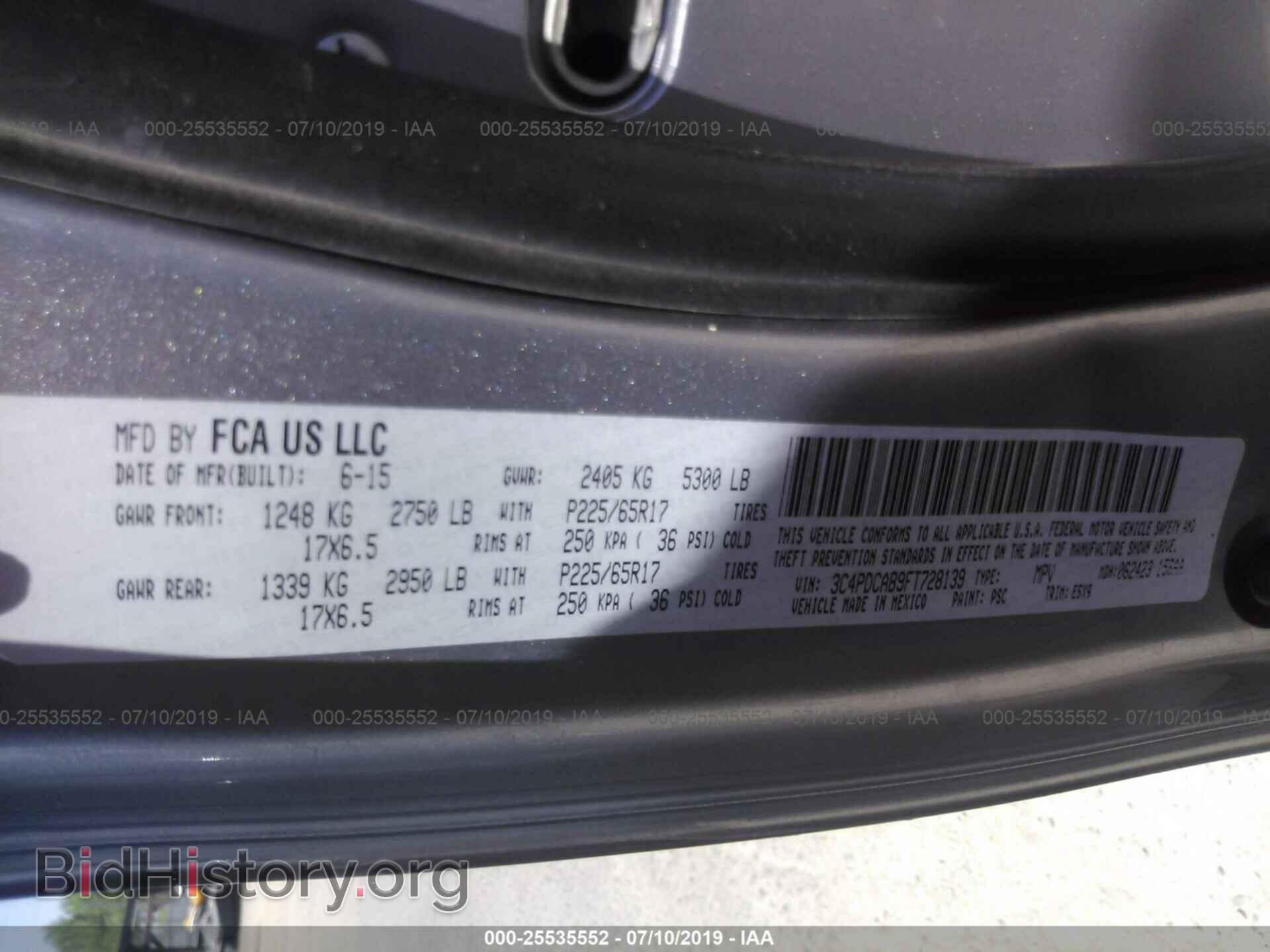 2015 DODGE JOURNEY - VIN: 3C4PDCAB9FT728139 - Photo 9