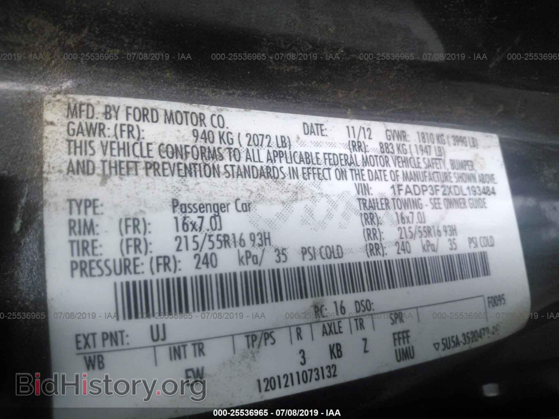 2013 FORD FOCUS - VIN: 1FADP3F2XDL193484 - Photo 9