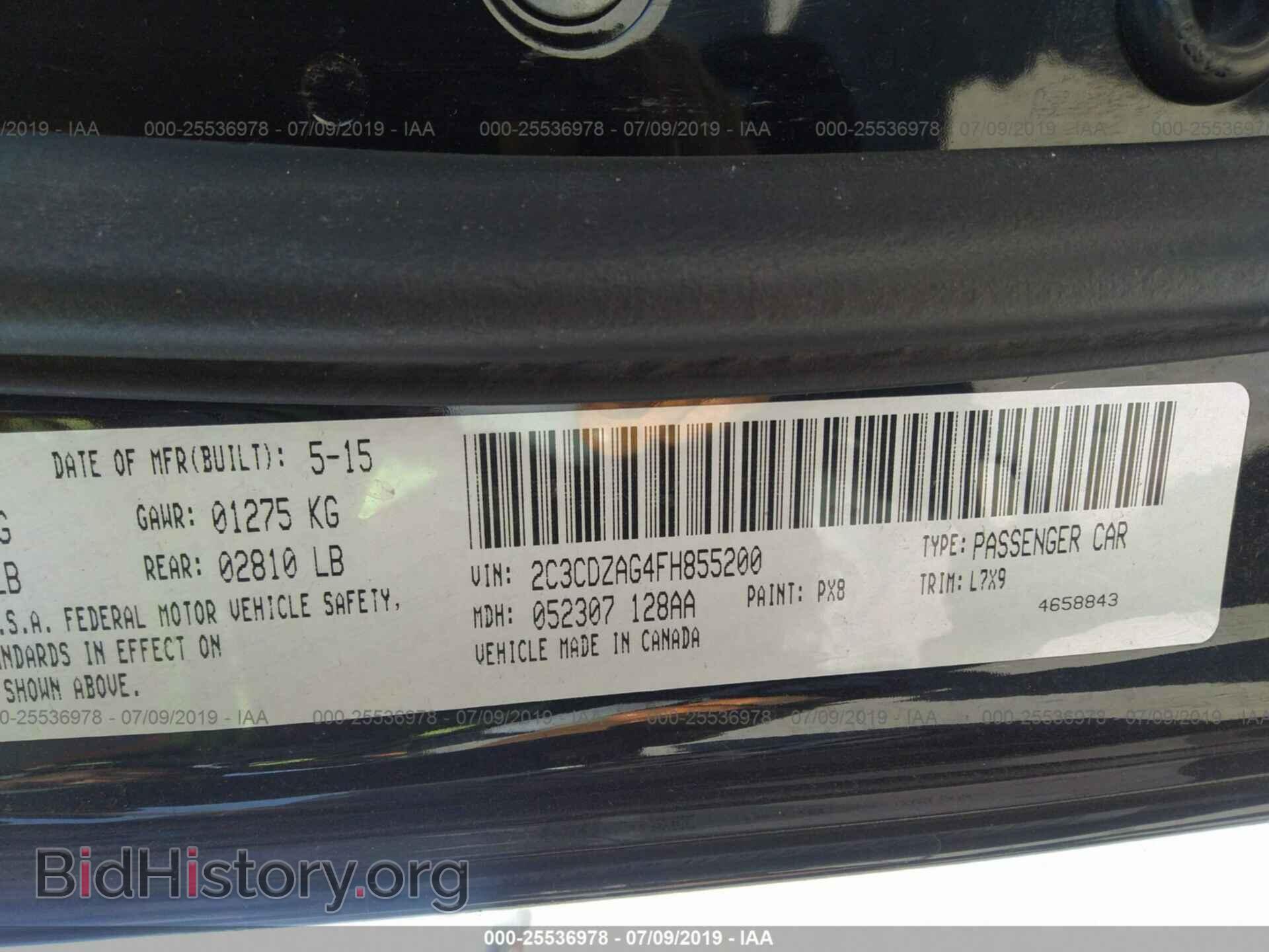 2015 DODGE CHALLENGER - VIN: 2C3CDZAG4FH855200 - Photo 9