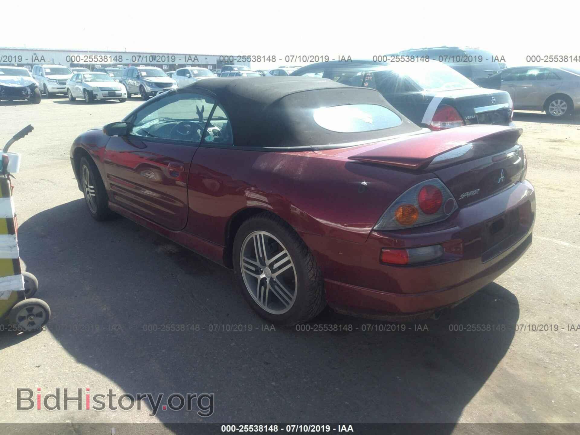 2003 MITSUBISHI ECLIPSE - VIN: 4A3AE75H83E052865 - Фото 3