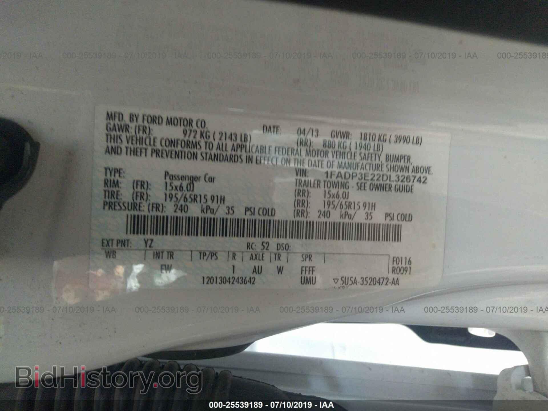 2013 FORD FOCUS - VIN: 1FADP3E22DL326742 - Photo 9