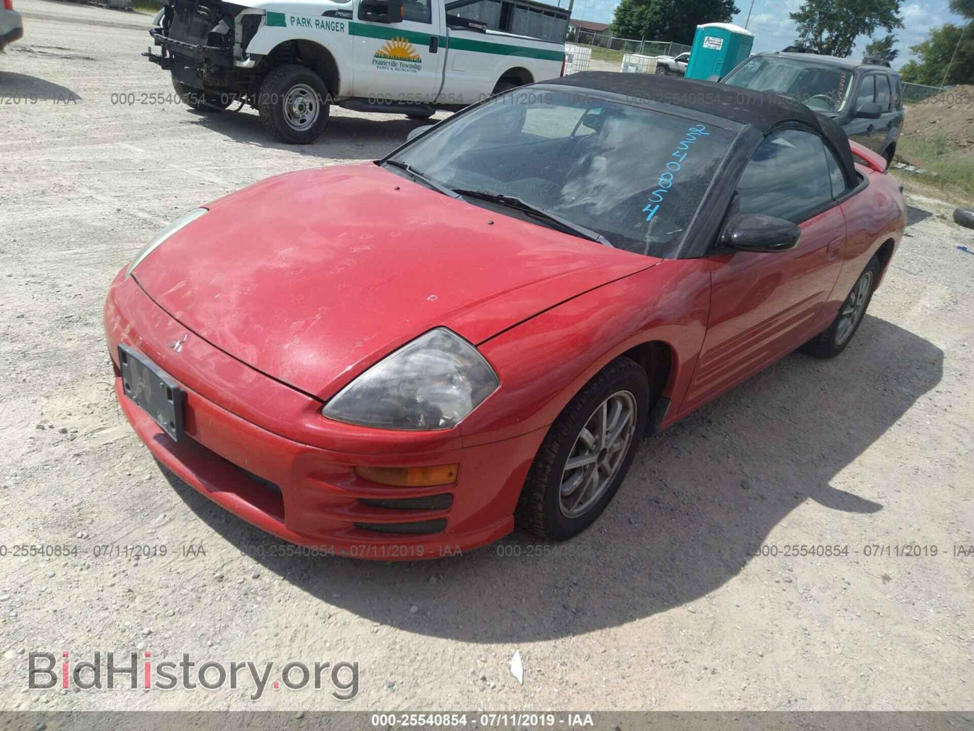 2001 MITSUBISHI ECLIPSE - VIN: 4A3AE35G71E001578 - Фото 2