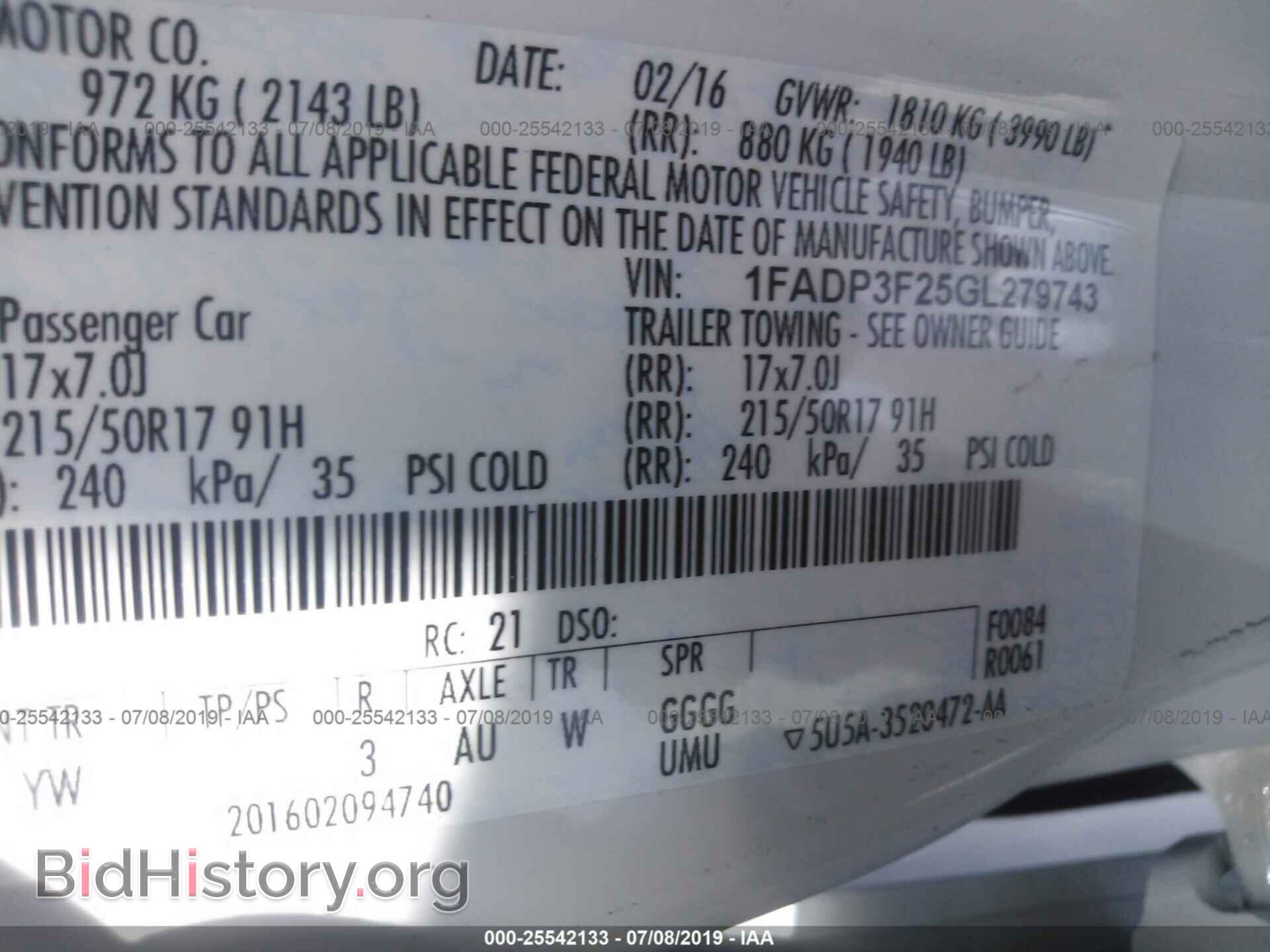 2016 FORD FOCUS - VIN: 1FADP3F25GL279743 - Photo 9