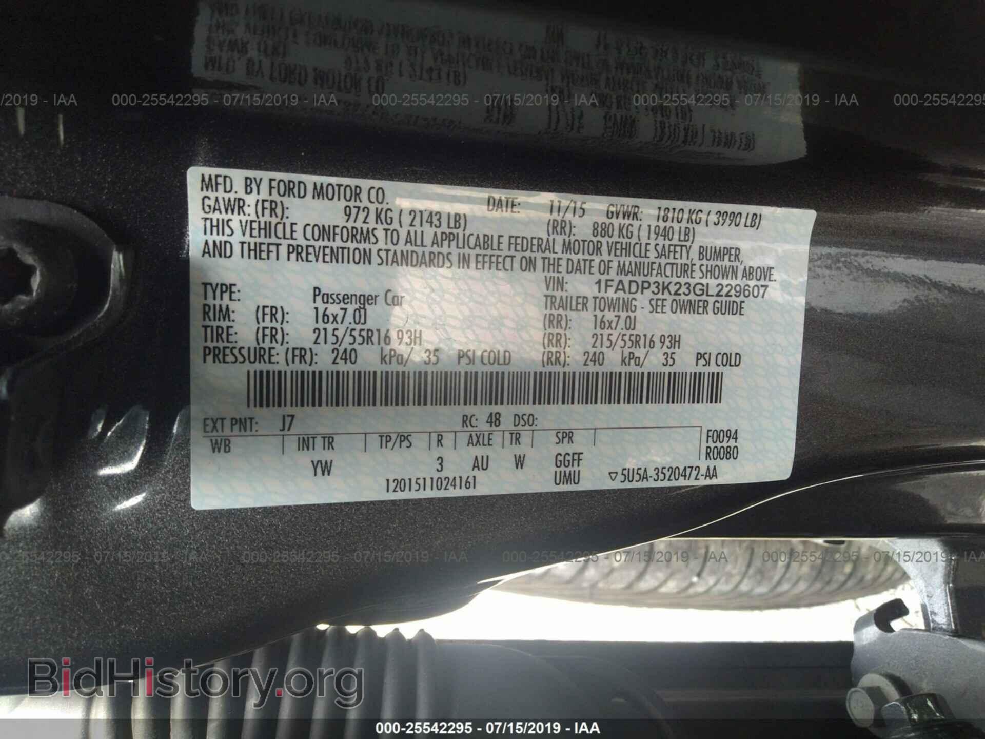 2016 FORD FOCUS - VIN: 1FADP3K23GL229607 - Photo 9