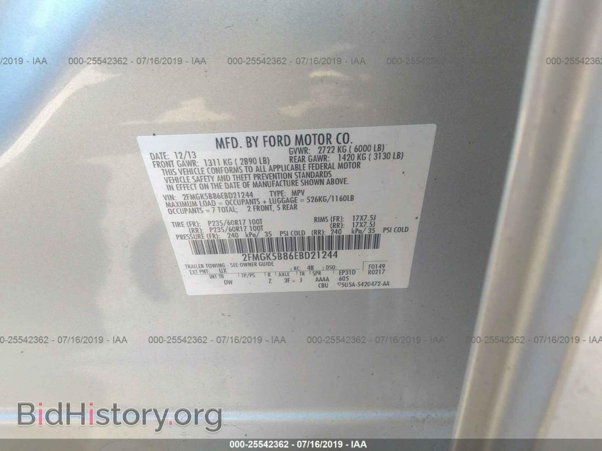 2014 FORD FLEX - VIN: 2FMGK5B86EBD21244 - Photo 9