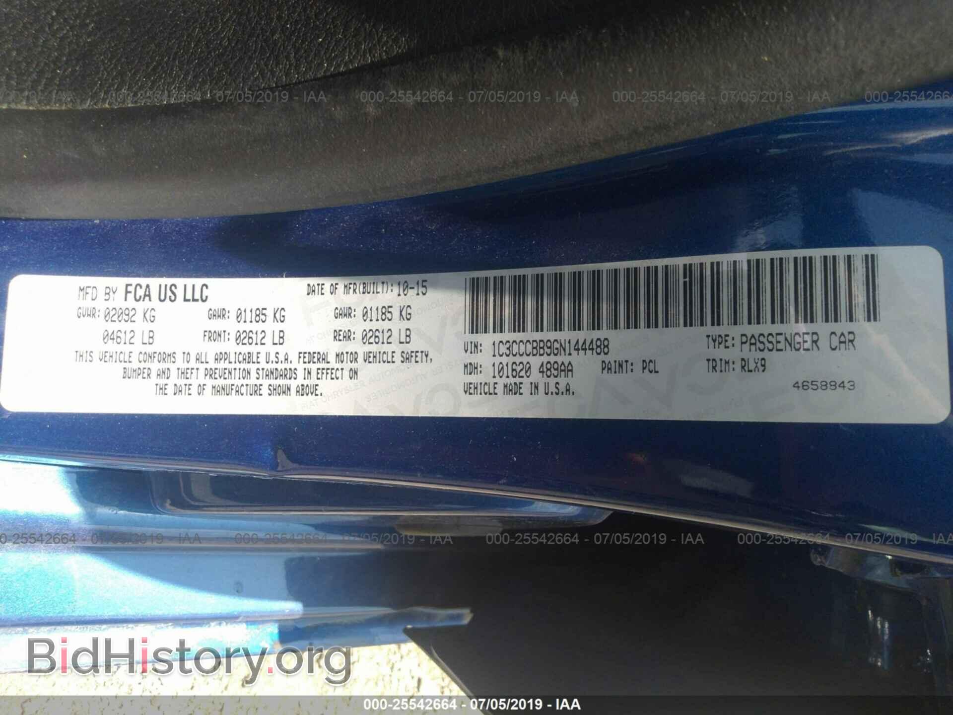 2016 CHRYSLER 200 - VIN: 1C3CCCBB9GN144488 - Photo 9
