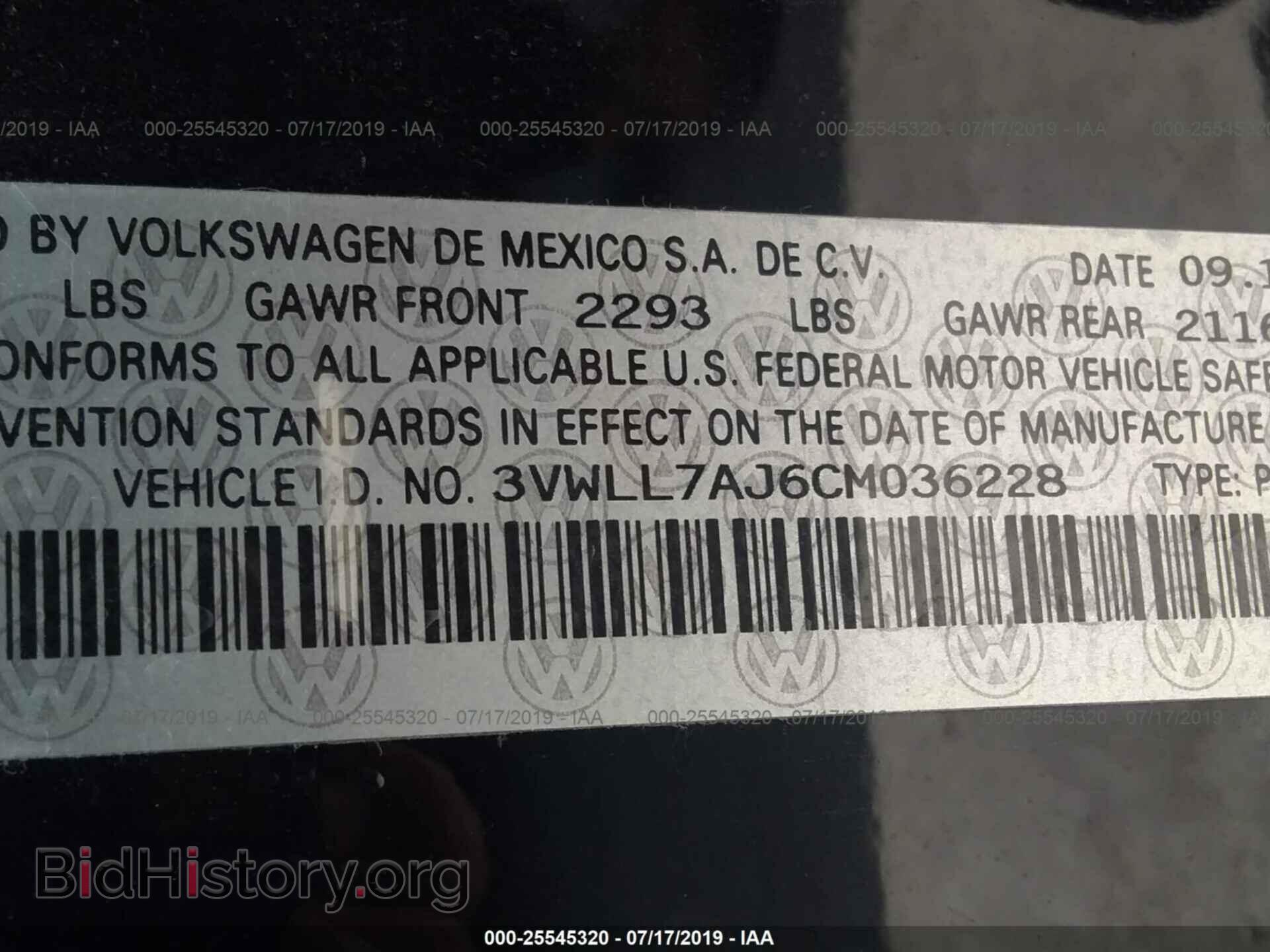 2012 VOLKSWAGEN JETTA - VIN: 3VWLL7AJ6CM036228 - Фото 9