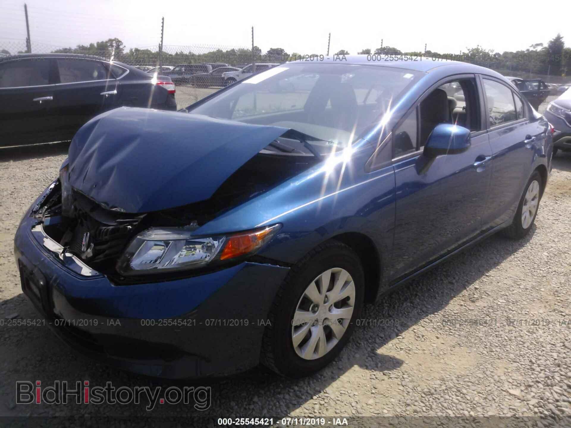 2012 HONDA CIVIC - VIN: 2HGFB2F54CH509514 - Фото 2