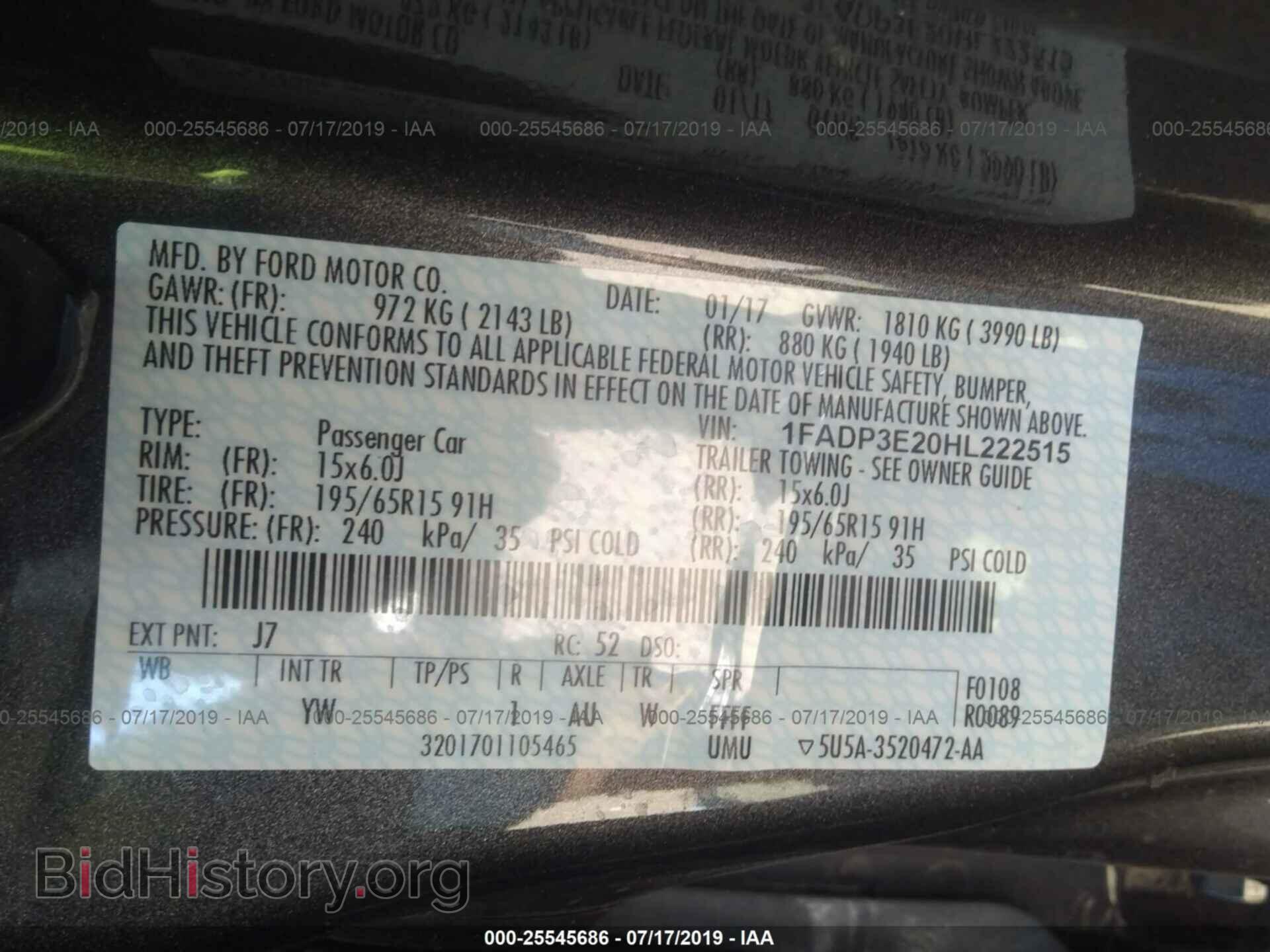 2017 FORD FOCUS - VIN: 1FADP3E20HL222515 - Photo 9