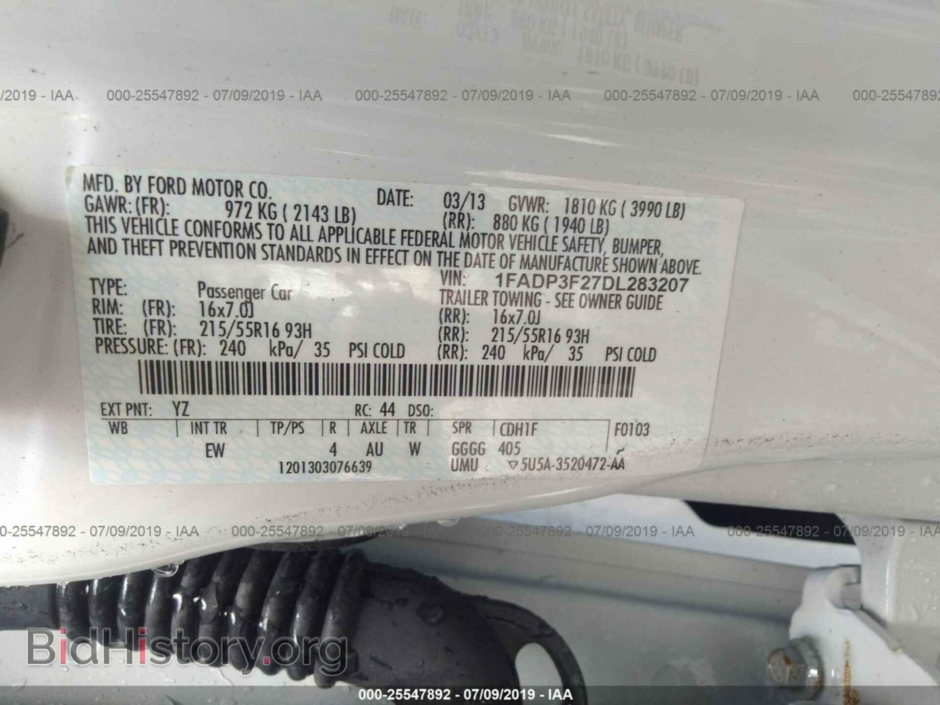 2013 FORD FOCUS - VIN: 1FADP3F27DL283207 - Photo 9