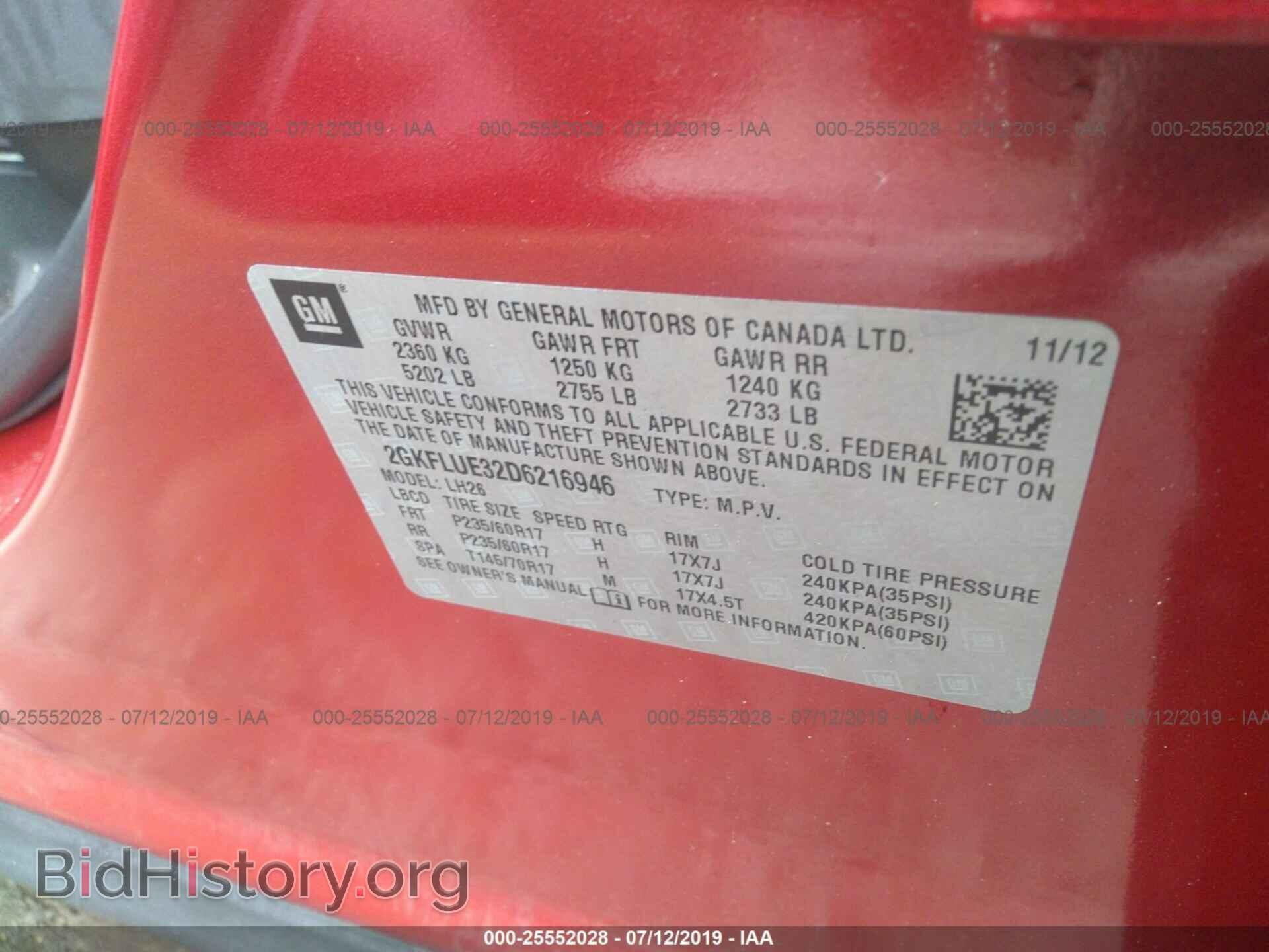 2013 GMC TERRAIN - VIN: 2GKFLUE32D6216946 - Photo 9