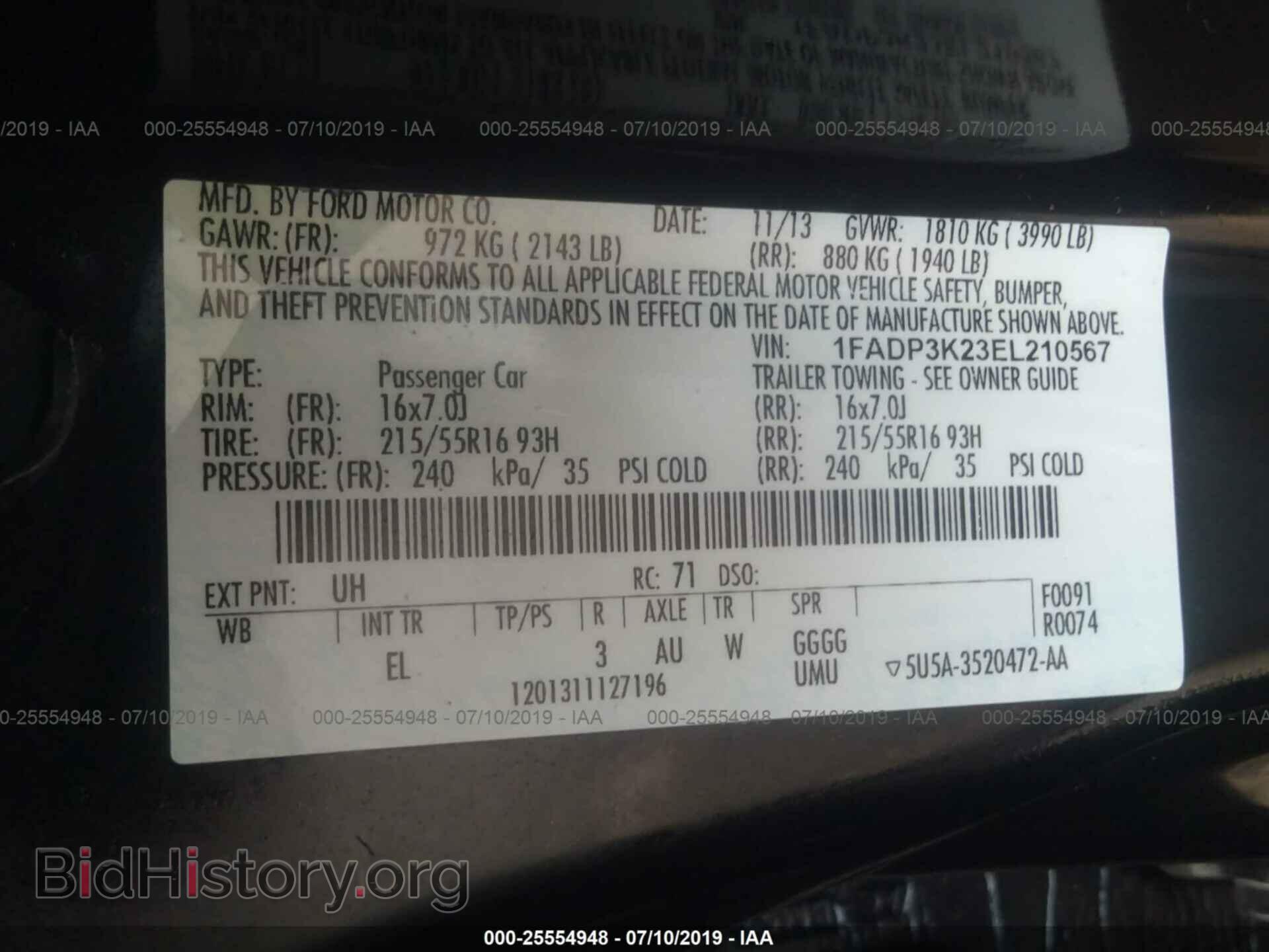 2014 FORD FOCUS - VIN: 1FADP3K23EL210567 - Photo 9