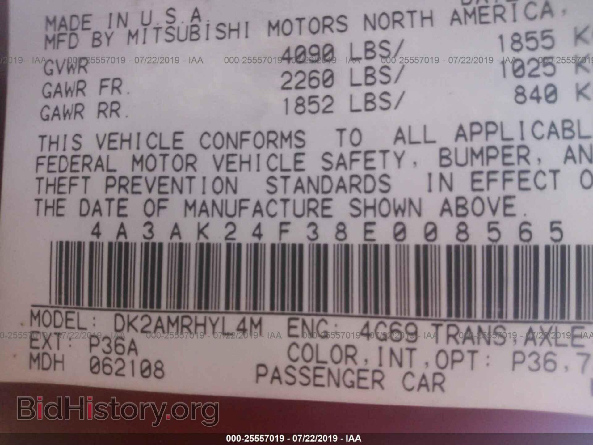 2008 MITSUBISHI ECLIPSE - VIN: 4A3AK24F38E008565 - Фото 9