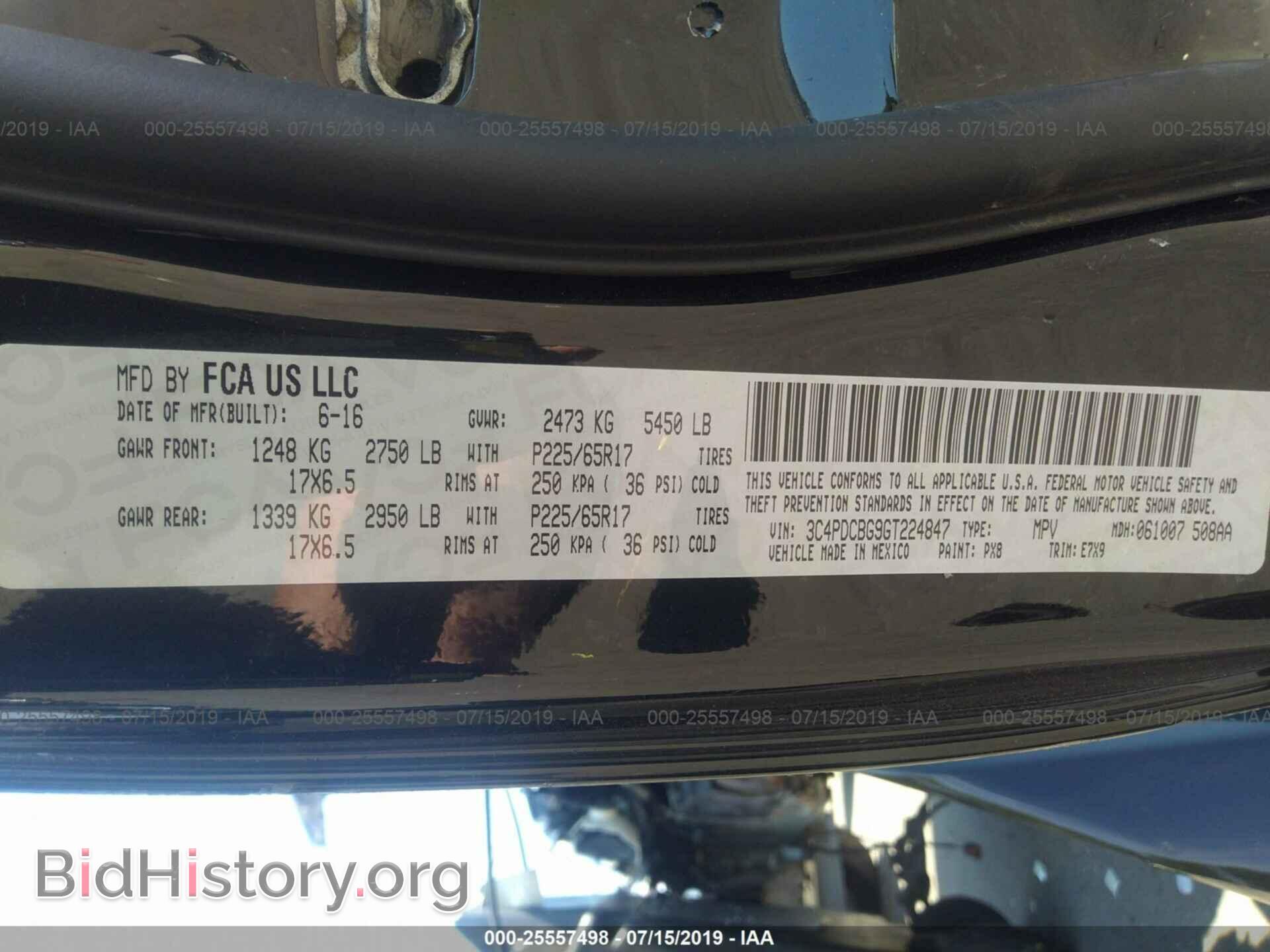 2016 DODGE JOURNEY - VIN: 3C4PDCBG9GT224847 - Photo 9