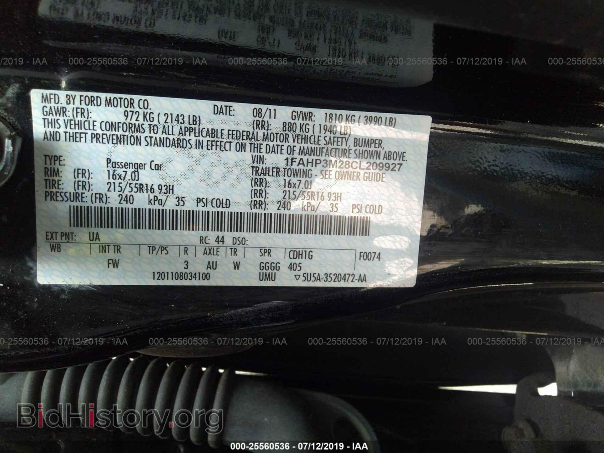 2012 FORD FOCUS - VIN: 1FAHP3M28CL209927 - Photo 9