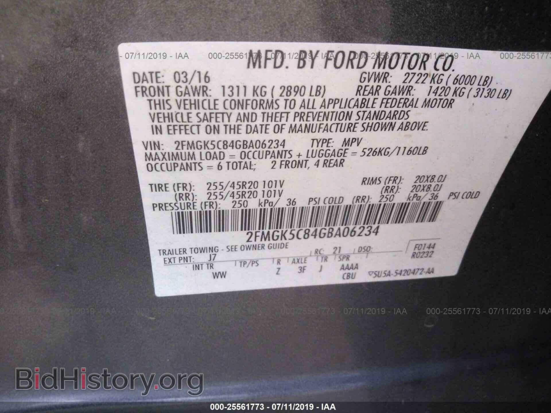 2016 FORD FLEX - VIN: 2FMGK5C84GBA06234 - Photo 9