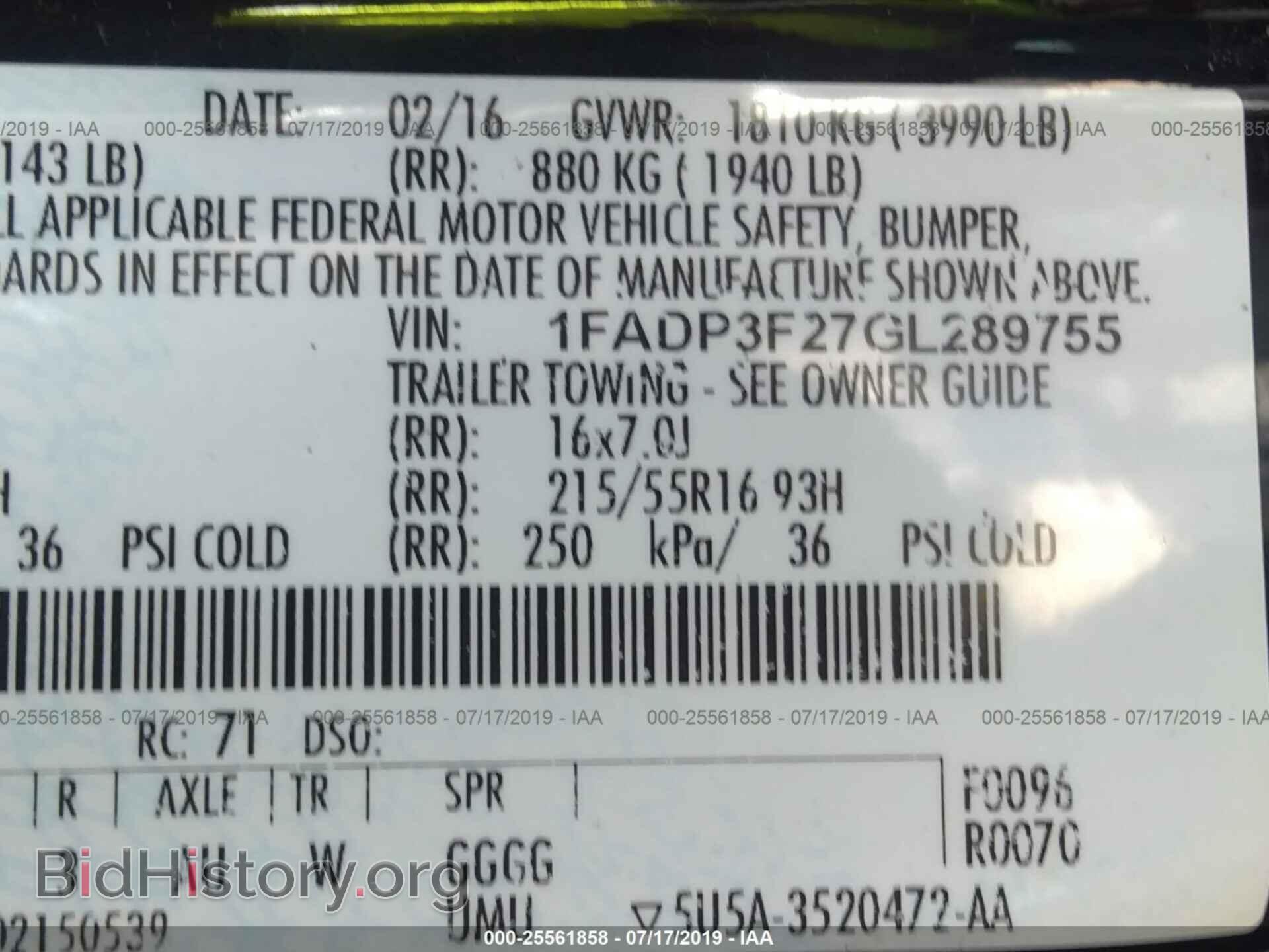 2016 FORD FOCUS - VIN: 1FADP3F27GL289755 - Photo 9