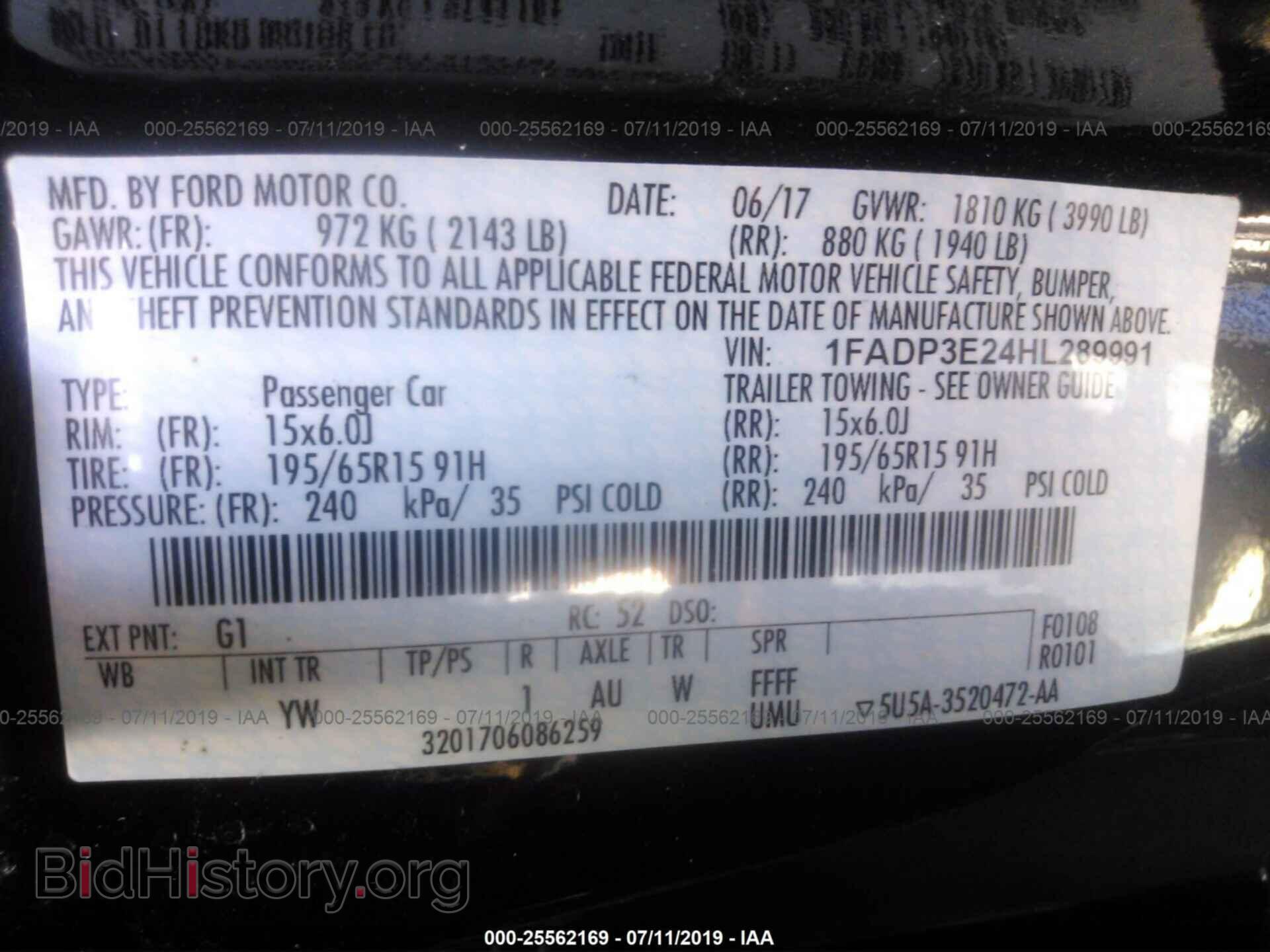 2017 FORD FOCUS - VIN: 1FADP3E24HL289991 - Photo 9