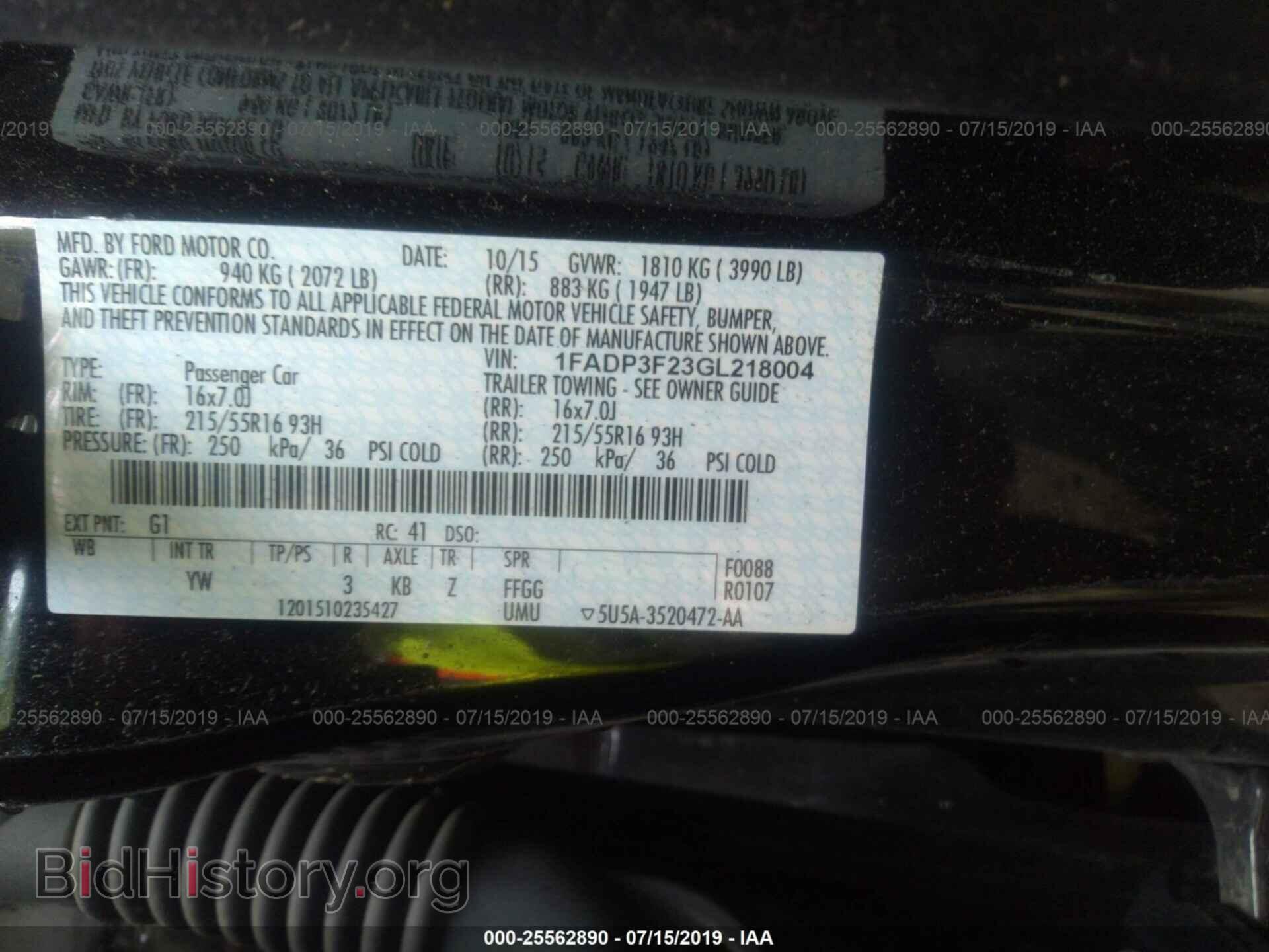 2016 FORD FOCUS - VIN: 1FADP3F23GL218004 - Photo 9