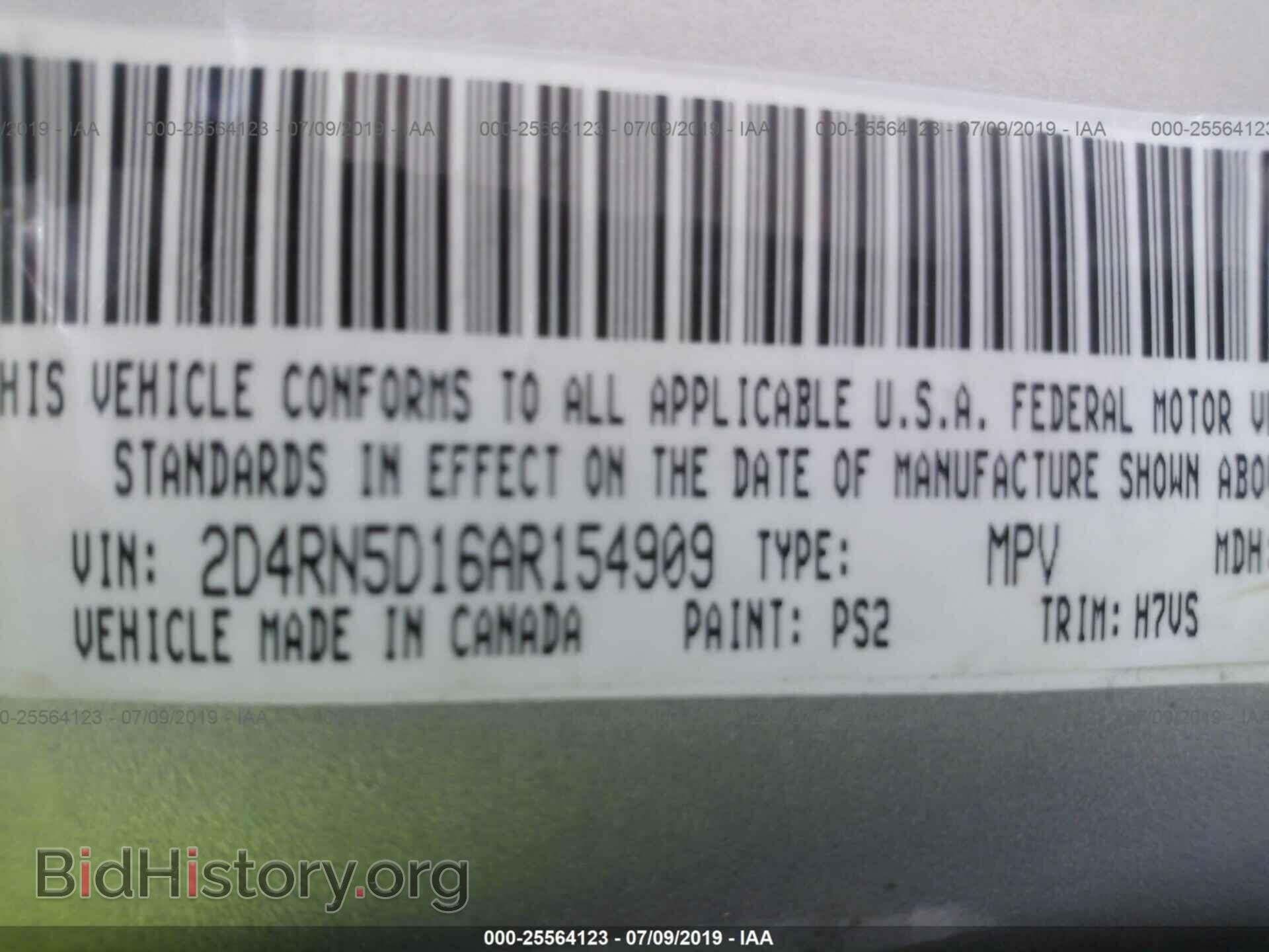 2010 DODGE GRAND CARAVAN - VIN: 2D4RN5D16AR154909 - Фото 9