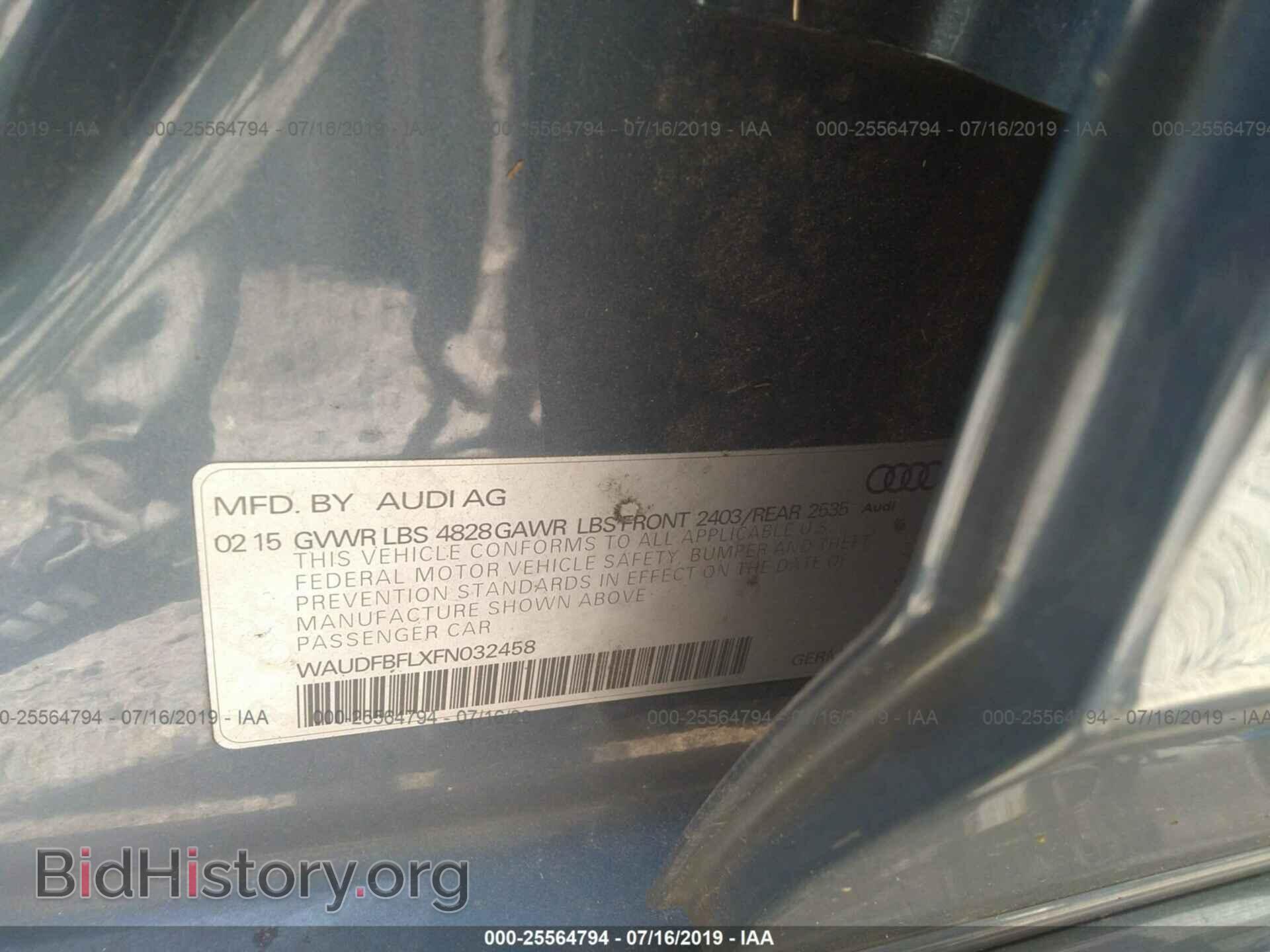 2015 AUDI A4 - VIN: WAUDFBFLXFN032458 - Photo 9
