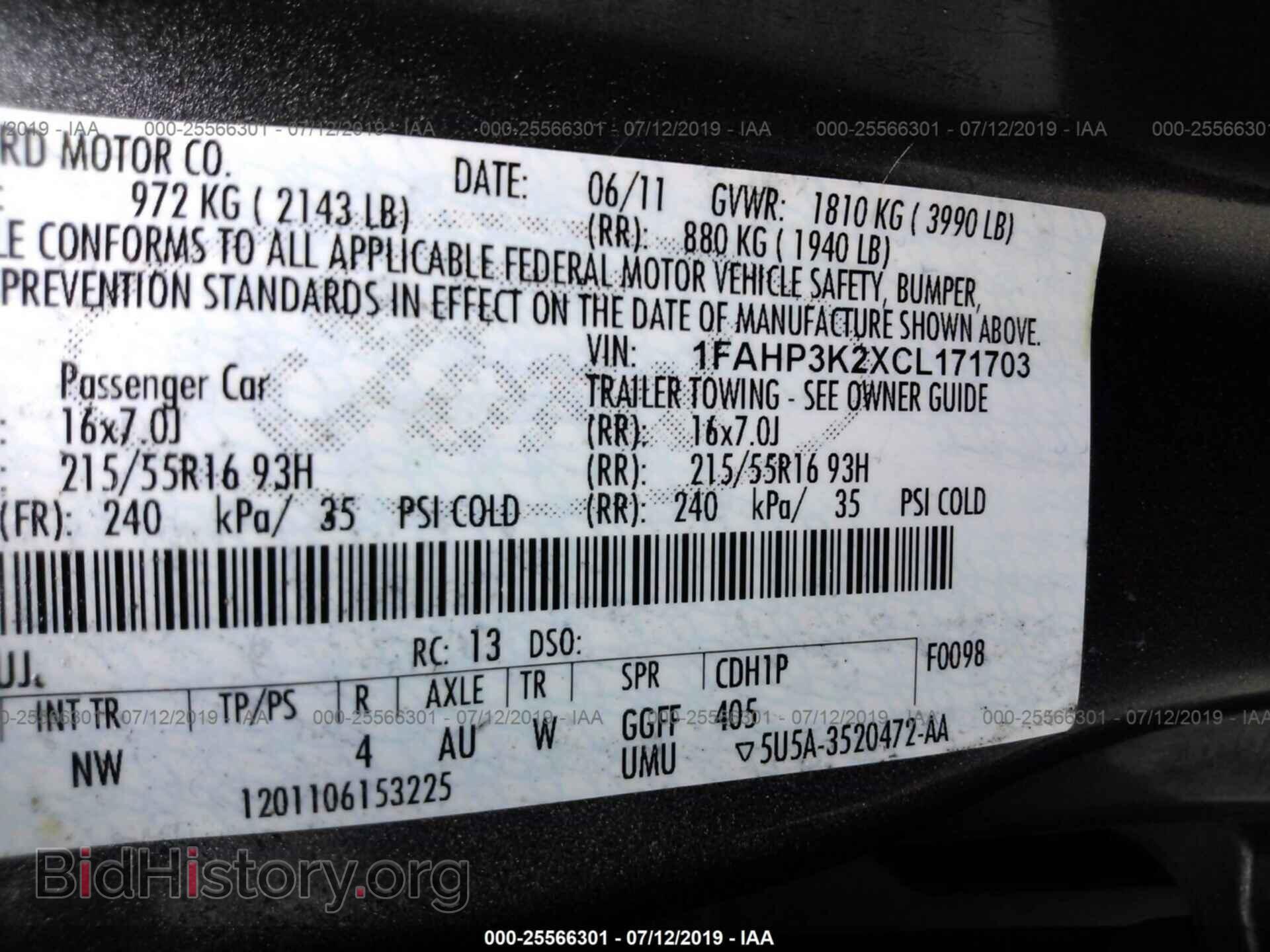 2012 FORD FOCUS - VIN: 1FAHP3K2XCL171703 - Photo 9