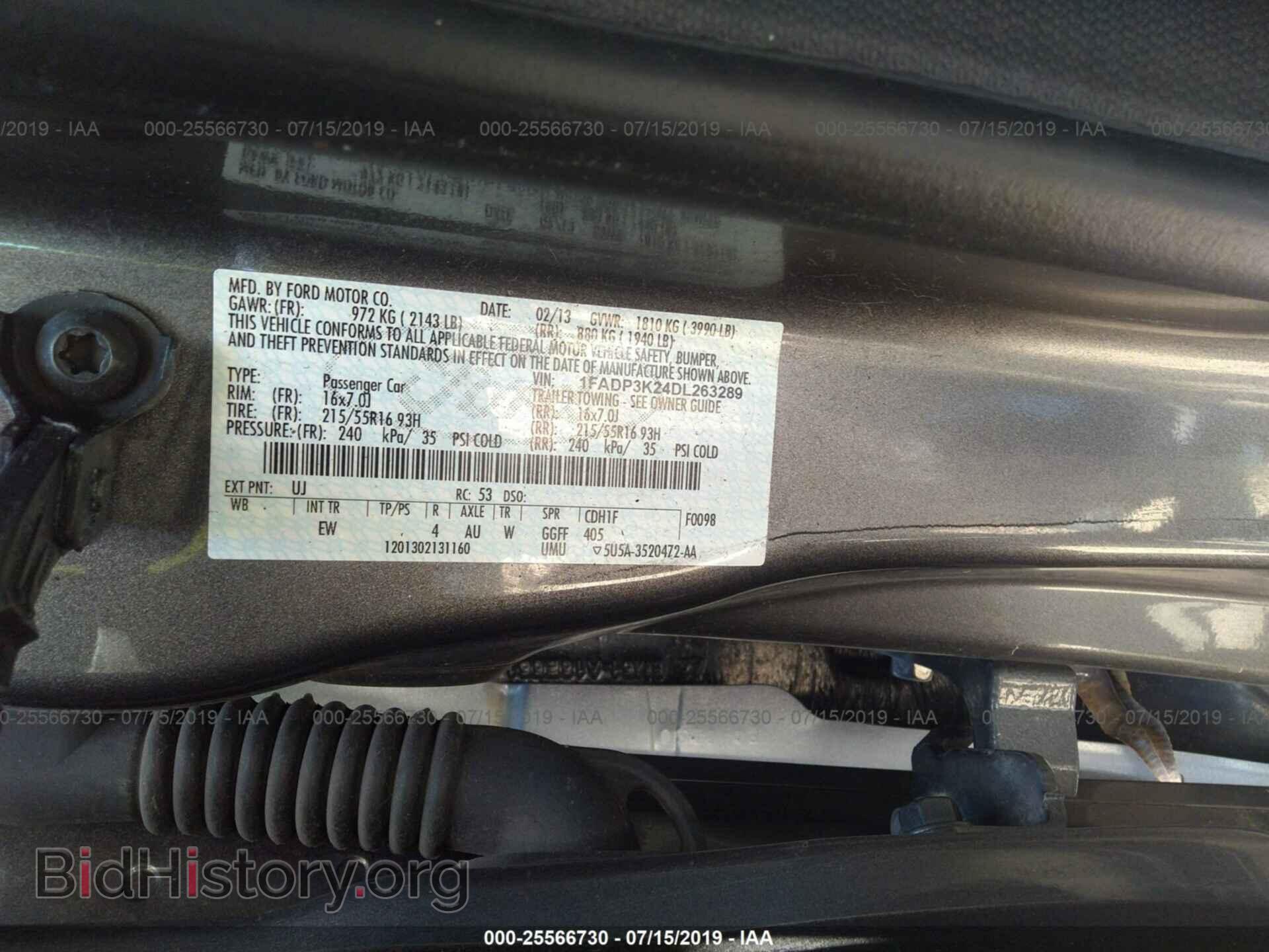 2013 FORD FOCUS - VIN: 1FADP3K24DL263289 - Photo 9