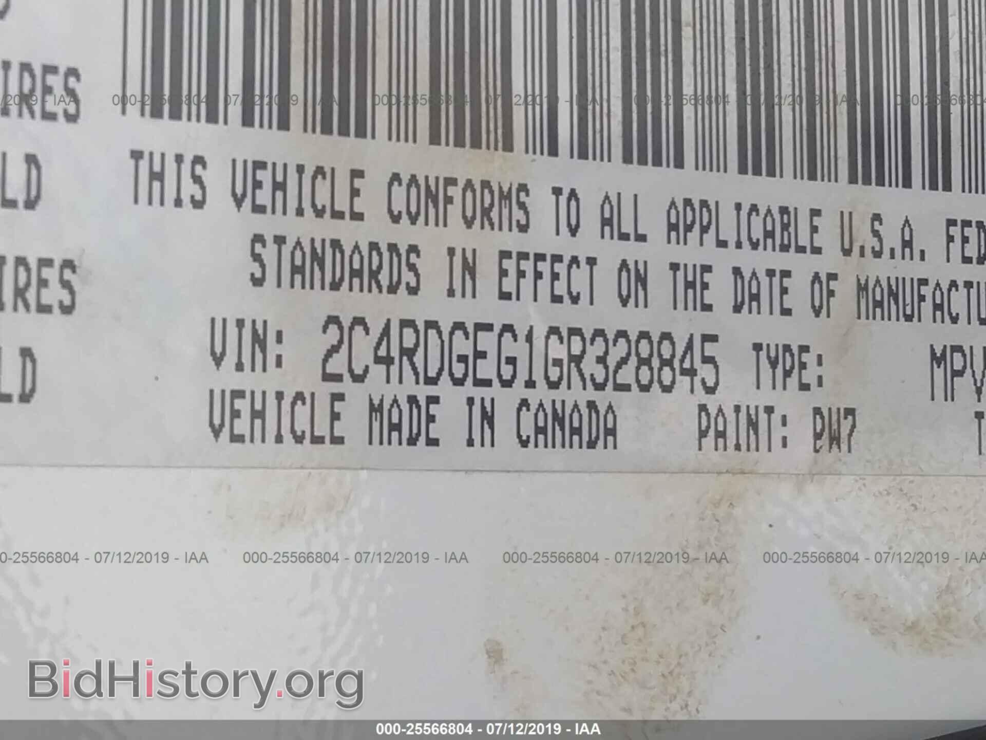 2016 DODGE GRAND CARAVAN - VIN: 2C4RDGEG1GR328845 - Фото 9