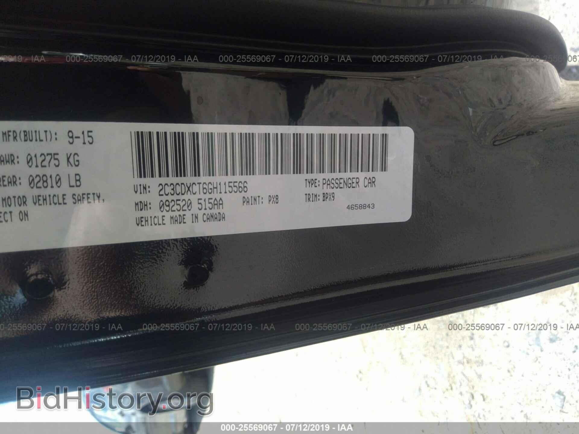 2016 DODGE CHARGER - VIN: 2C3CDXCT6GH115566 - Фото 9