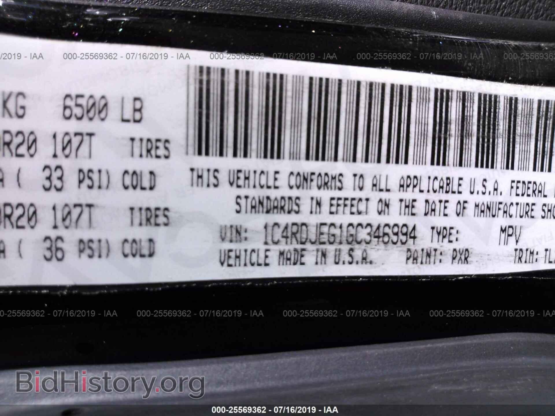 2016 DODGE DURANGO - VIN: 1C4RDJEG1GC346994 - Фото 9