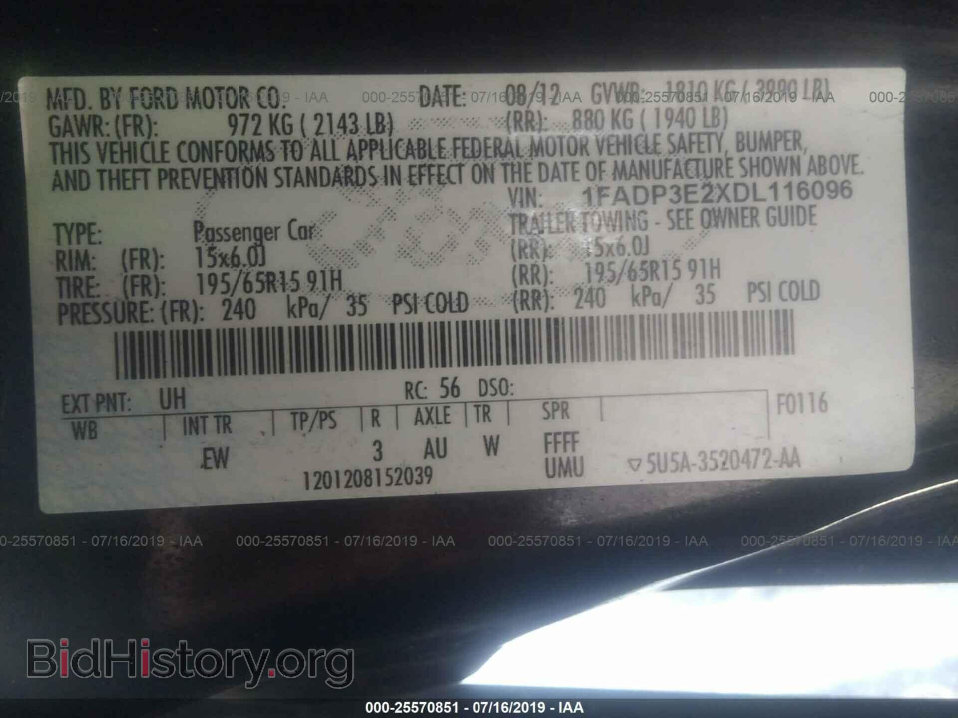 2013 FORD FOCUS - VIN: 1FADP3E2XDL116096 - Photo 9