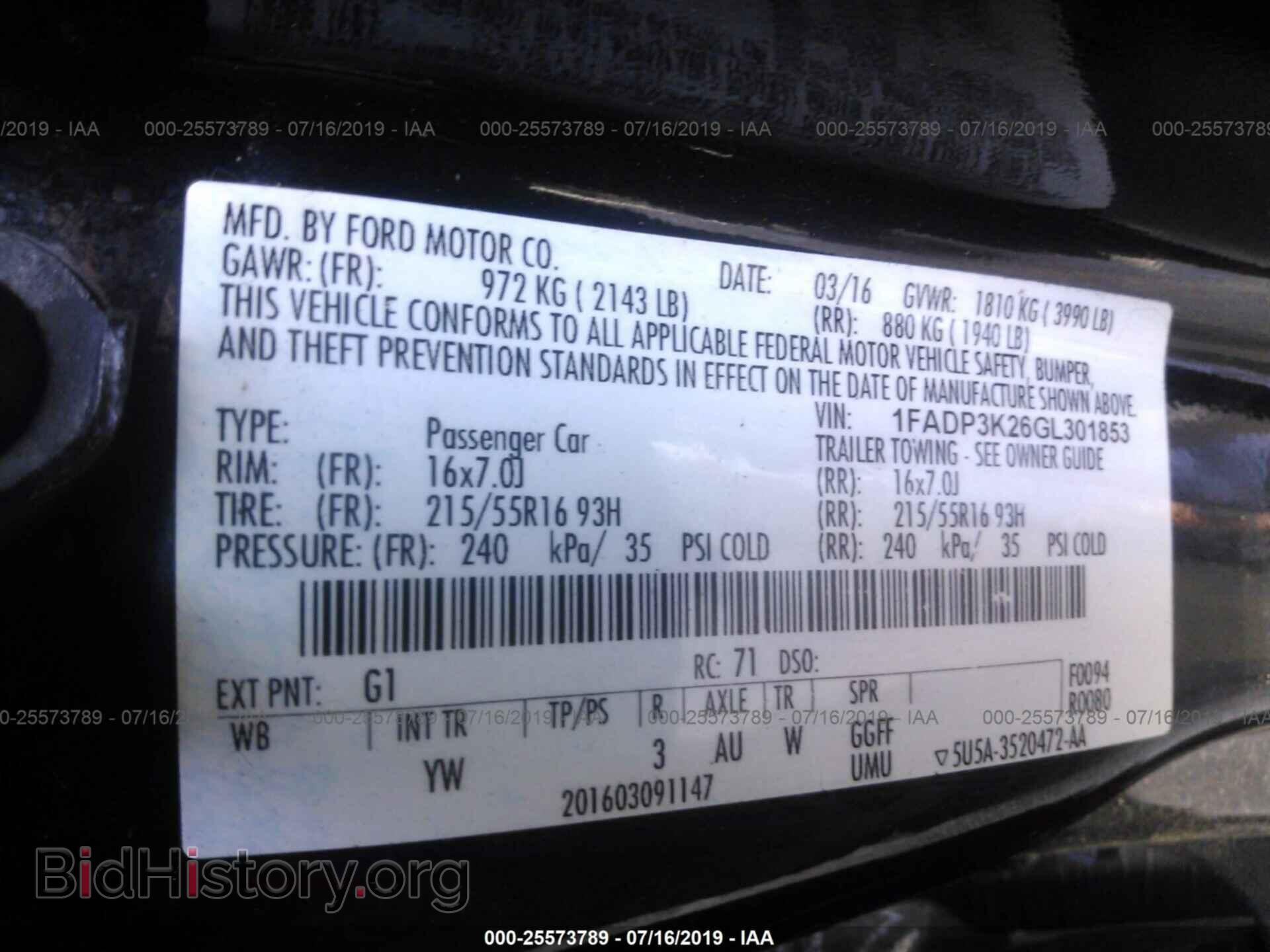 2016 FORD FOCUS - VIN: 1FADP3K26GL301853 - Photo 9