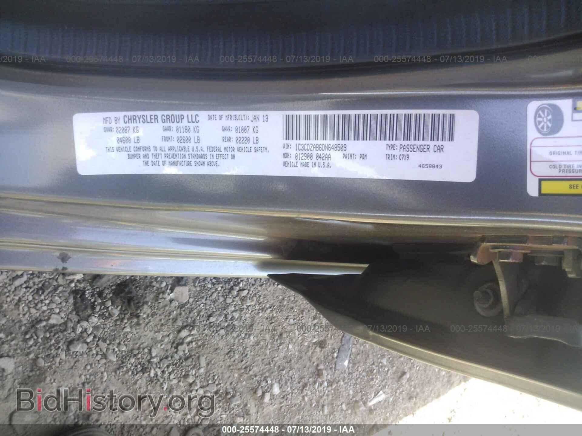 2013 DODGE AVENGER - VIN: 1C3CDZAB6DN648509 - Фото 9