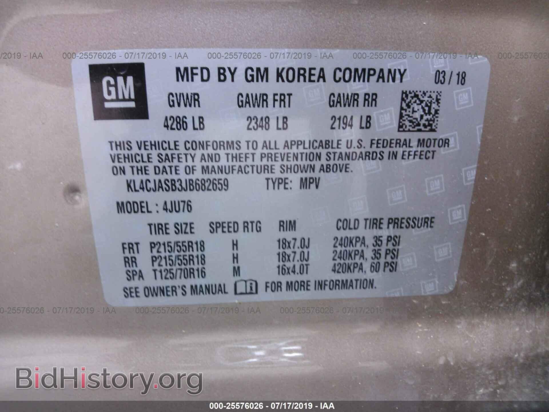 2018 BUICK ENCORE - VIN: KL4CJASB3JB682659 - Photo 9