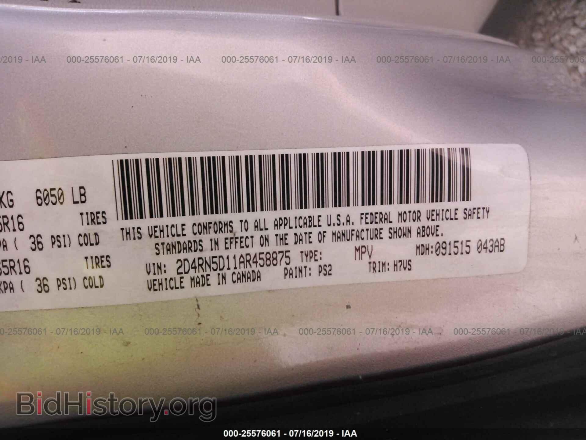 2010 DODGE GRAND CARAVAN - VIN: 2D4RN5D11AR458875 - Photo 9
