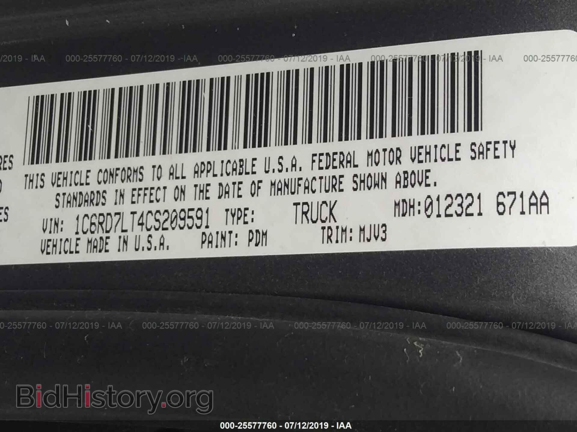 2012 DODGE RAM 1500 - VIN: 1C6RD7LT4CS209591 - Photo 9