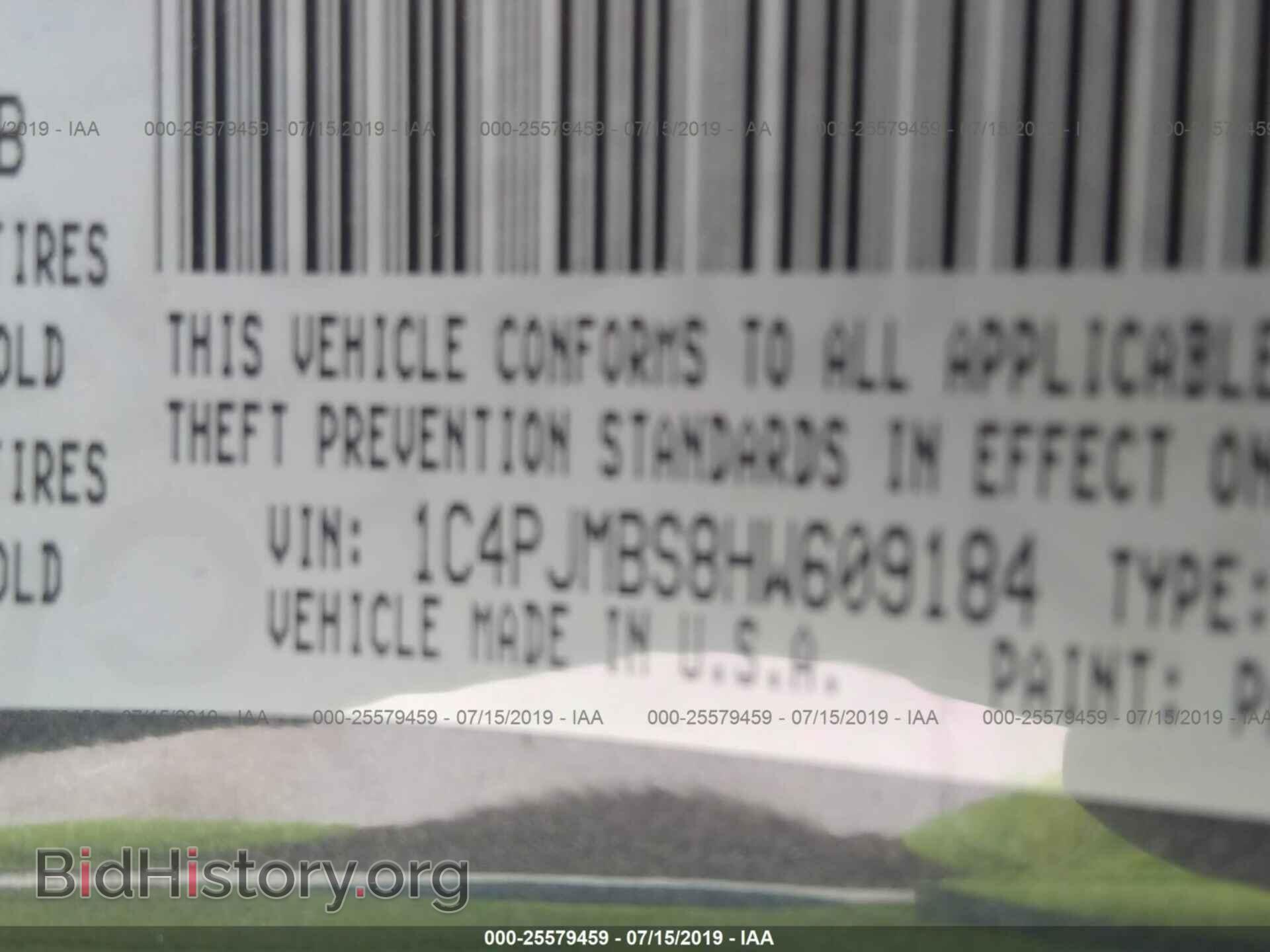 2017 JEEP CHEROKEE - VIN: 1C4PJMBS8HW609184 - Фото 9