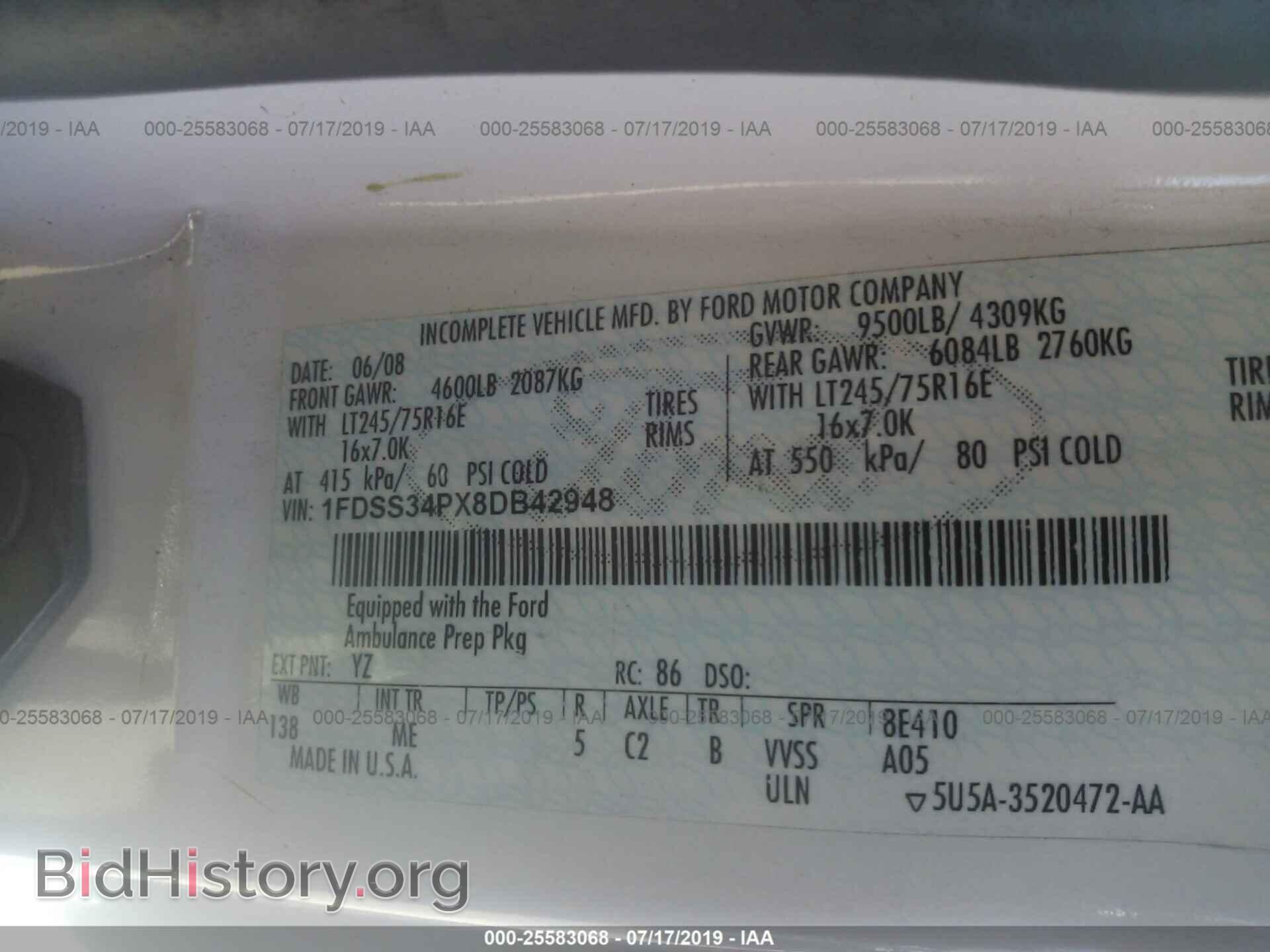 2008 FORD ECONOLINE - VIN: 1FDSS34PX8DB42948 - Фото 9