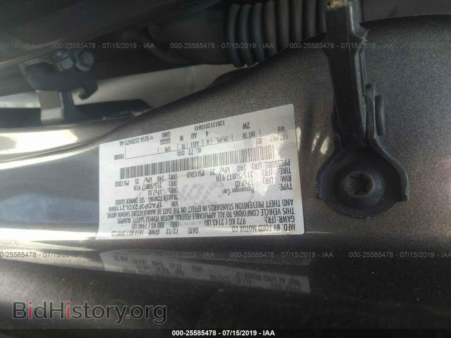 2013 FORD FOCUS - VIN: 1FADP3F2XDL211899 - Фото 9