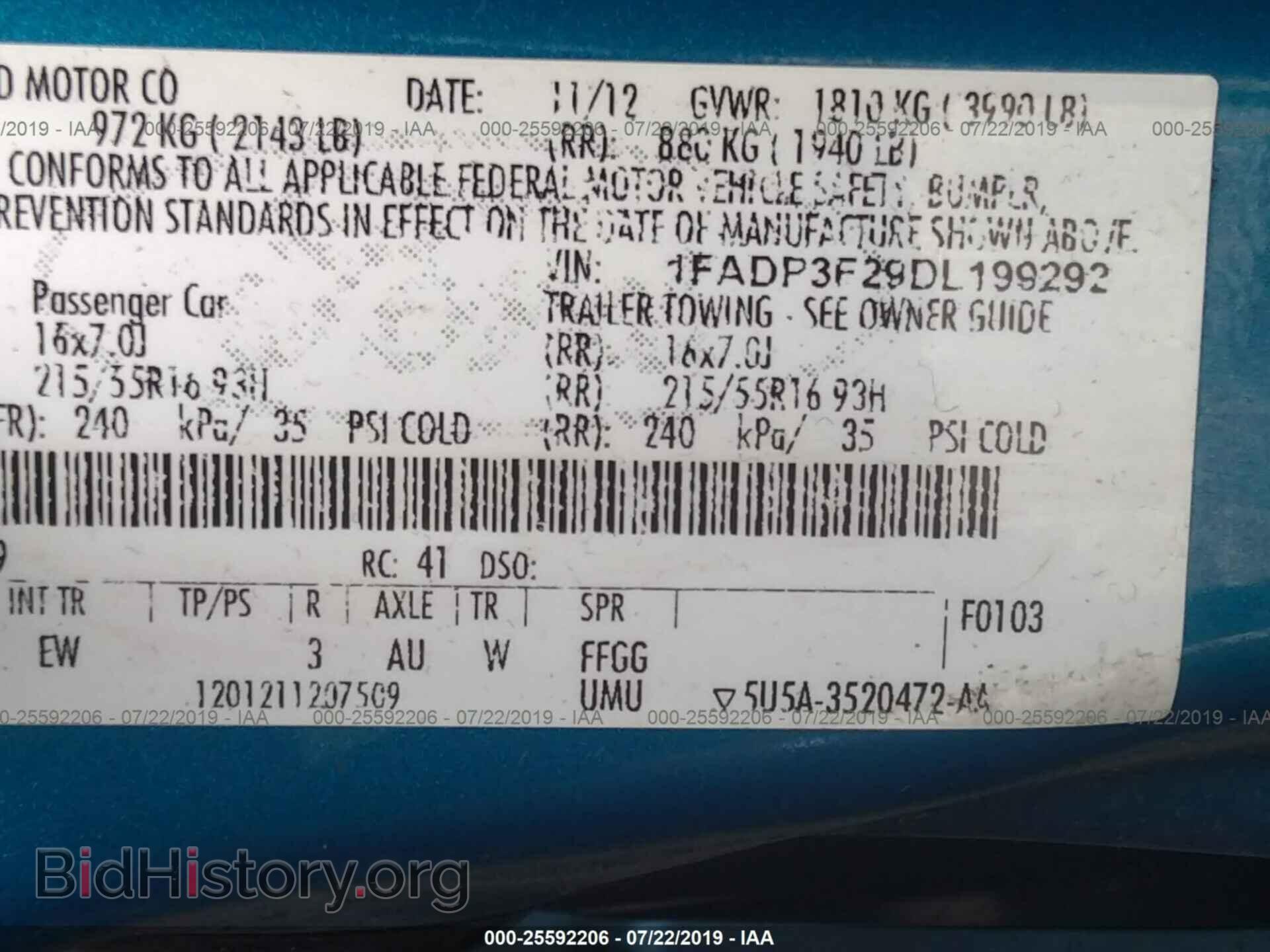 2013 FORD FOCUS - VIN: 1FADP3F29DL199292 - Photo 9