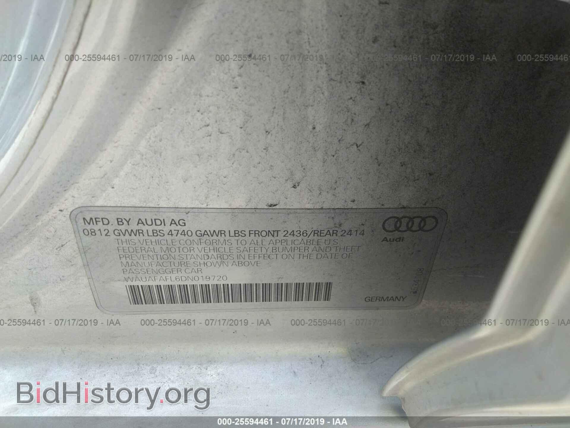 2013 AUDI A4 - VIN: WAUAFAFL6DN019720 - Photo 9