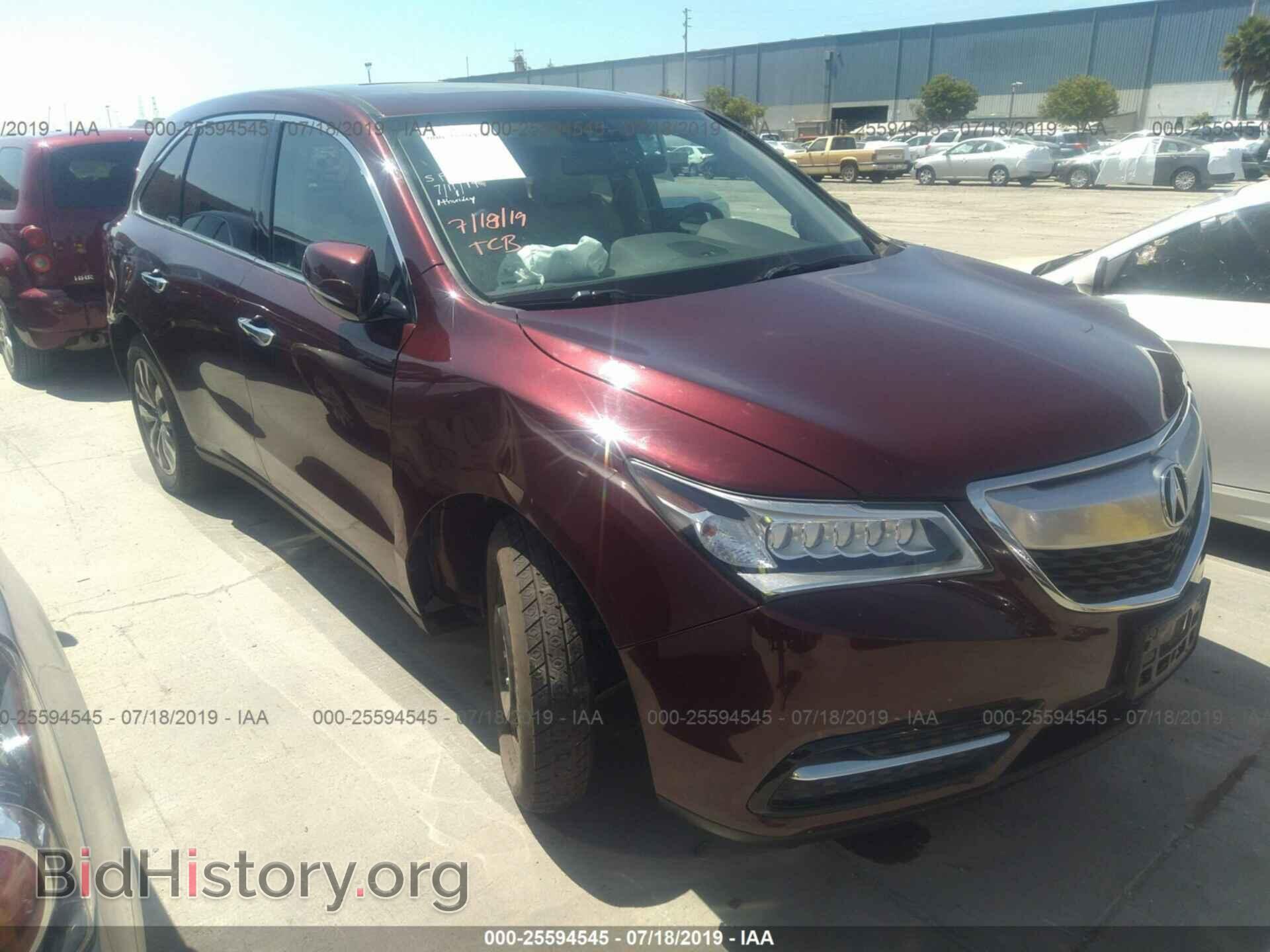 Фотография 5FRYD4H42EB007805 - ACURA MDX 2014