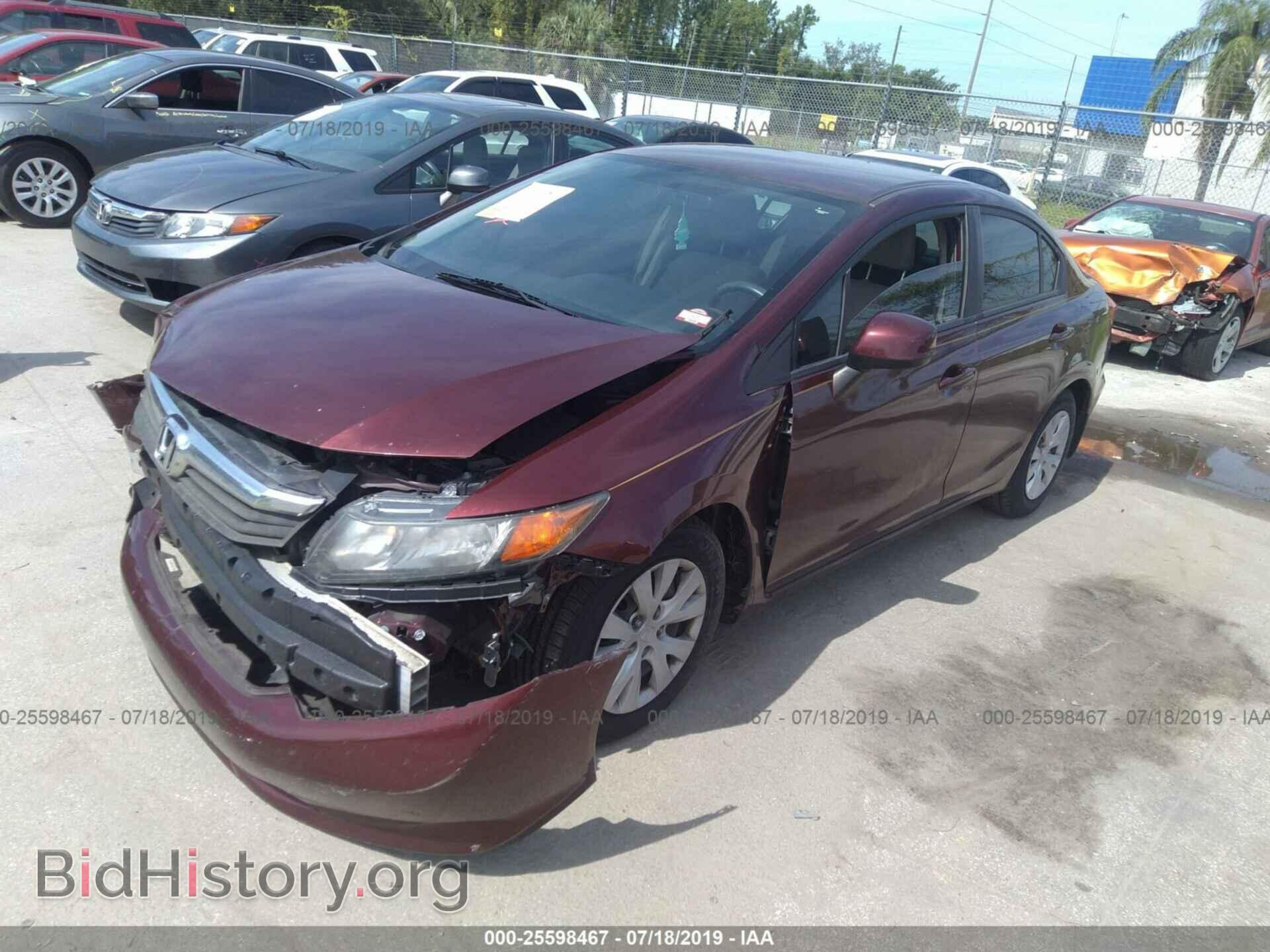 2012 HONDA CIVIC - VIN: 19XFB2F5XCE078588 - Фото 2
