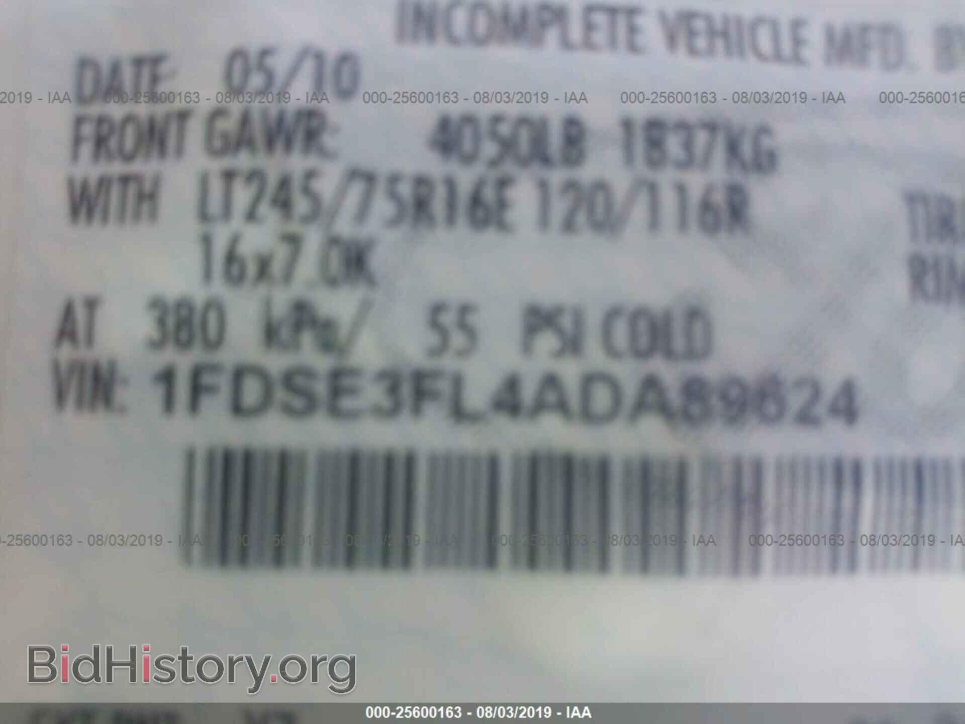 2010 FORD ECONOLINE - VIN: 1FDSE3FL4ADA89624 - Фото 9