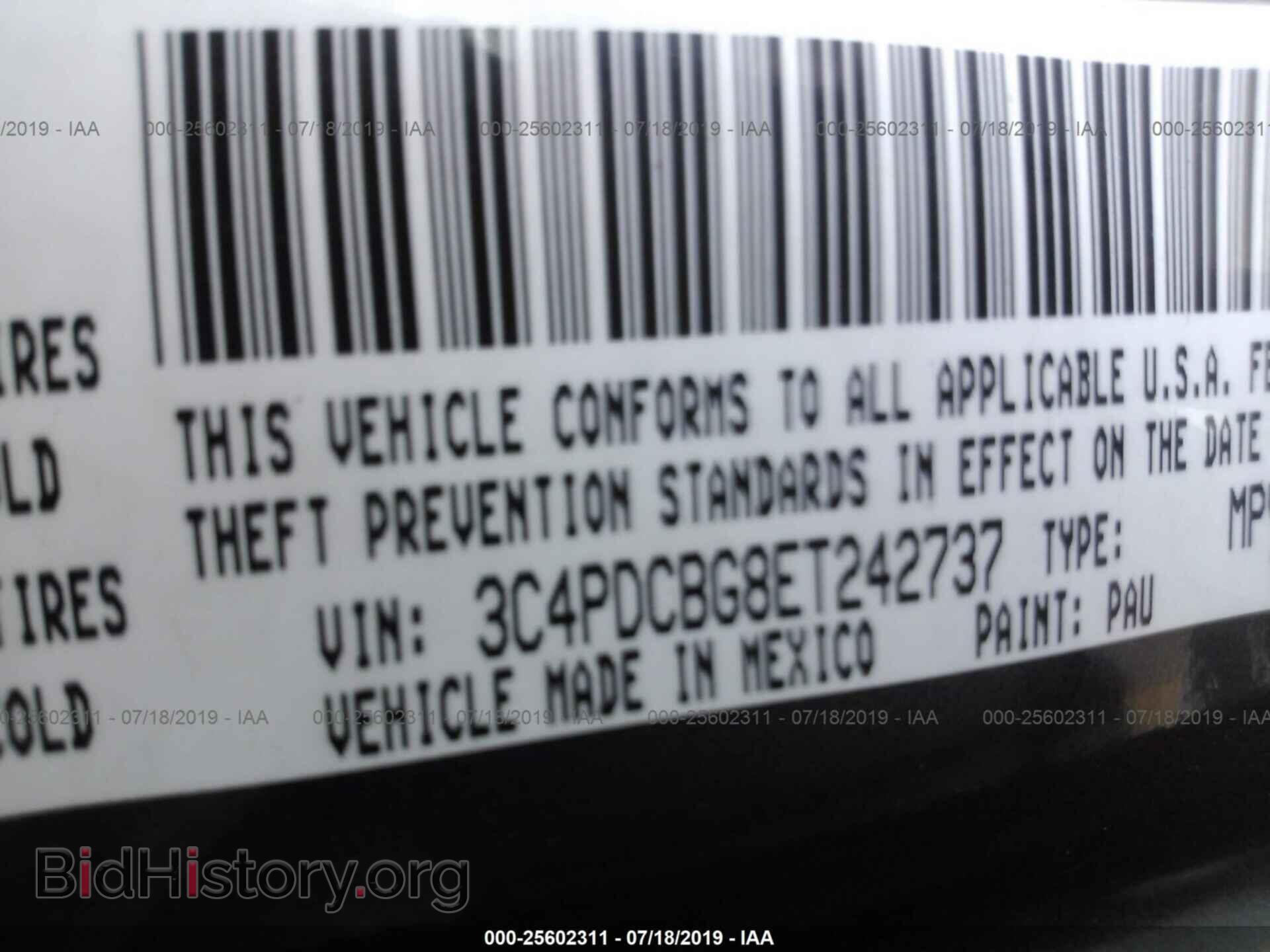2014 DODGE JOURNEY - VIN: 3C4PDCBG8ET242737 - Фото 9