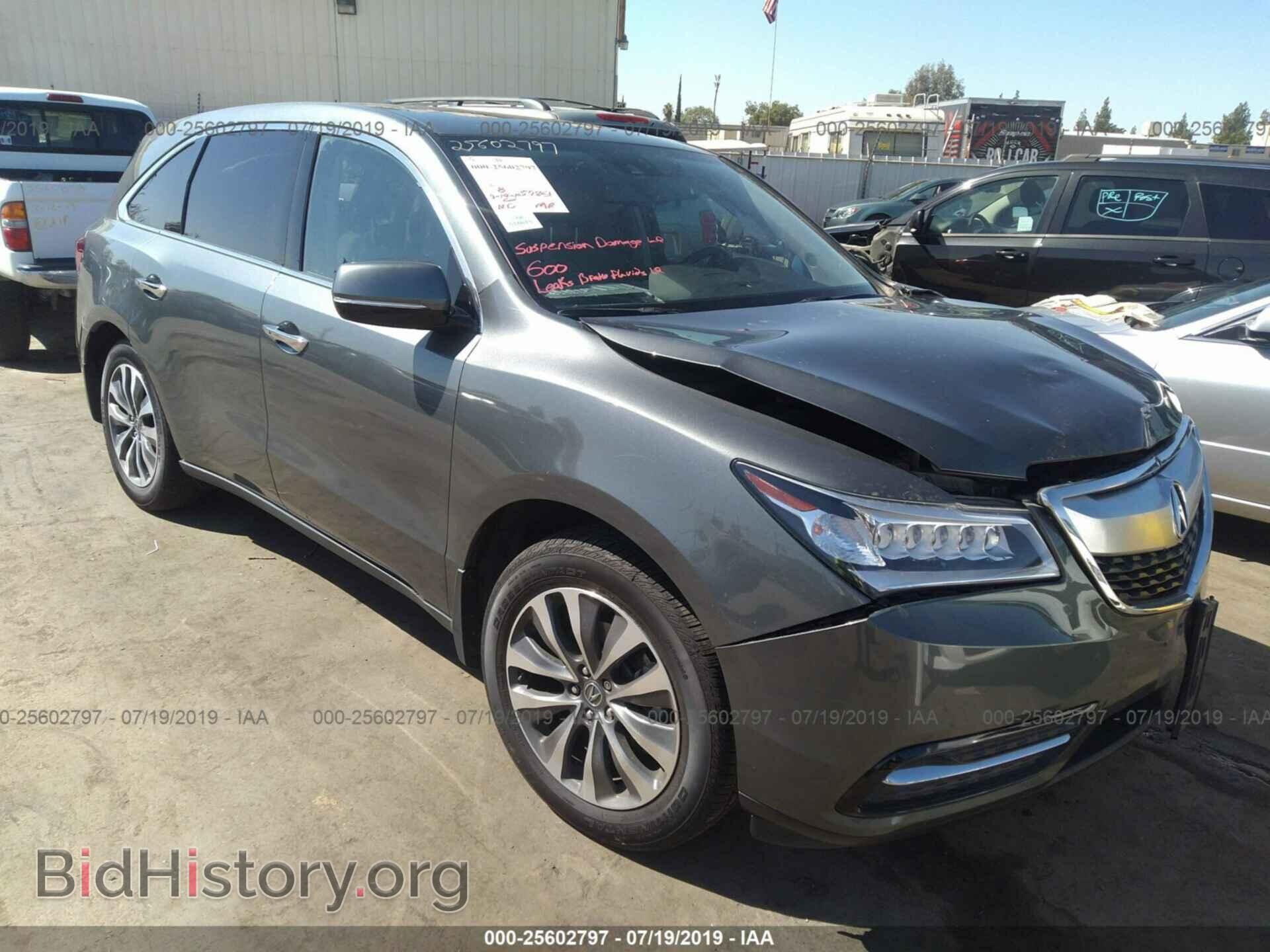 Фотография 5FRYD3H45FB003050 - ACURA MDX 2015
